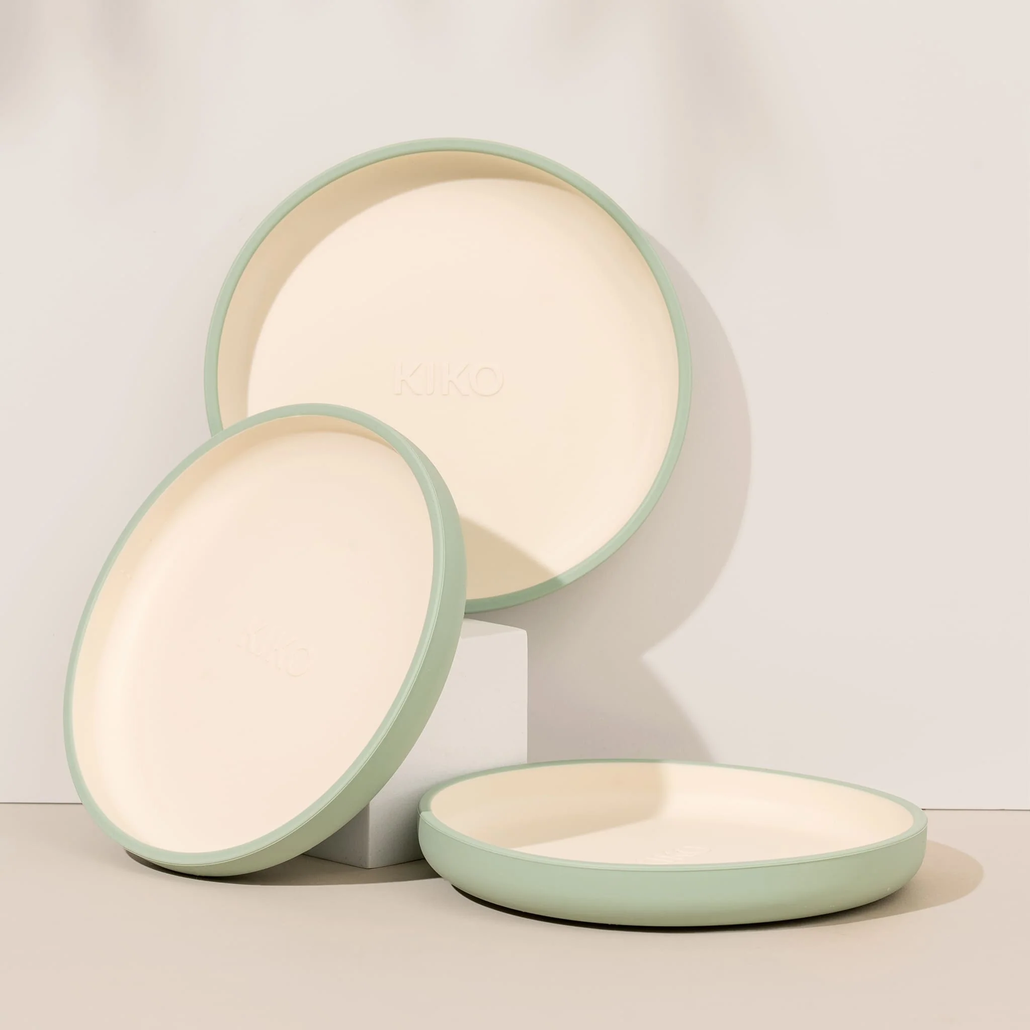Assiette Ă Ventouse en Silicone - Sauge