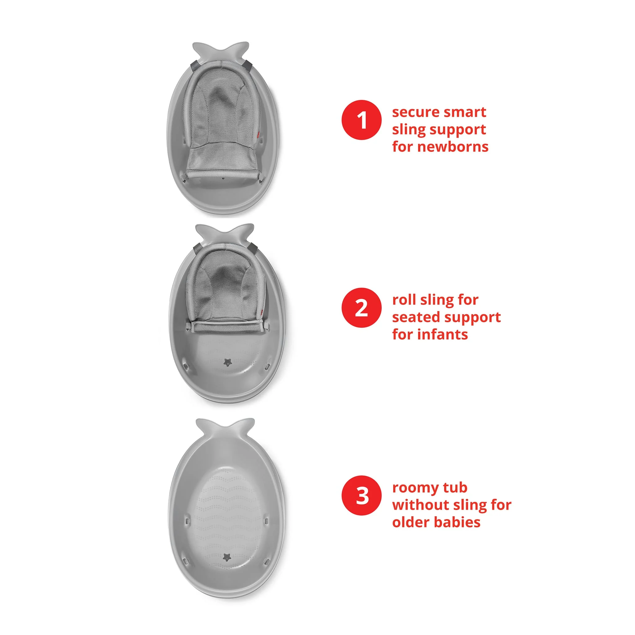 Bain 3 En 1 Smart Sling - Baleine Grise - Image 11