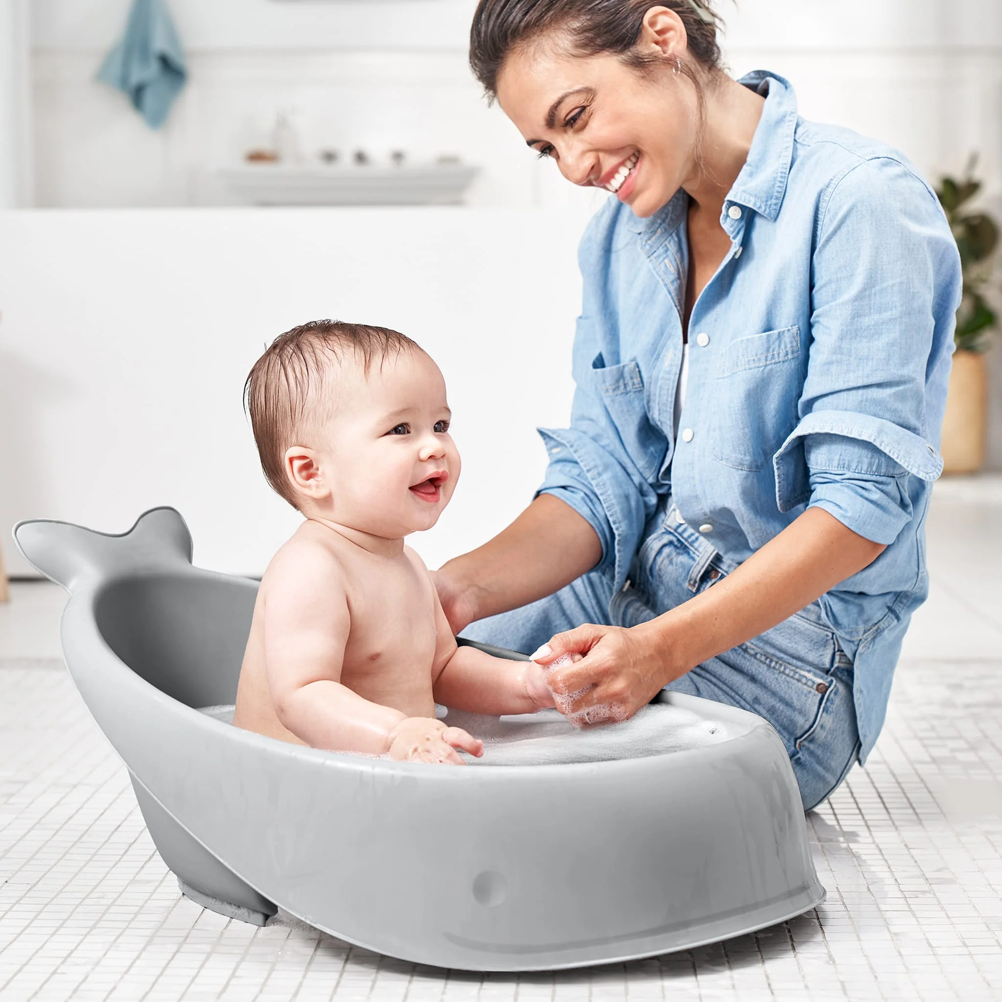 Bain 3 En 1 Smart Sling - Baleine Grise - Image 13