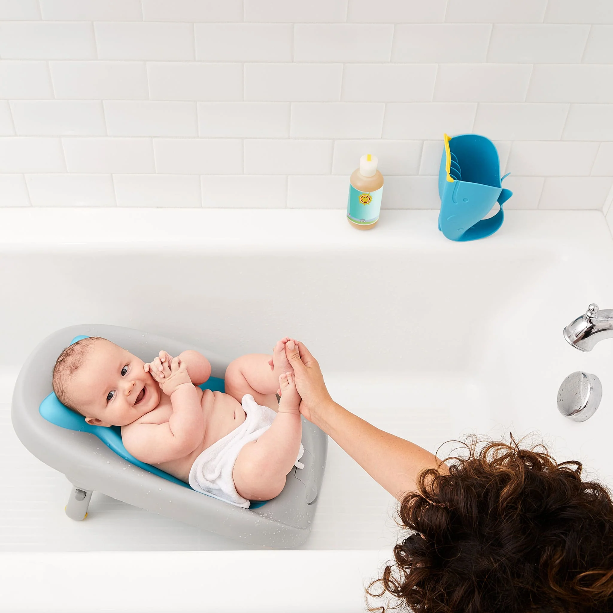 Bain Inclinable Moby - Gris / Bleu - Image 10