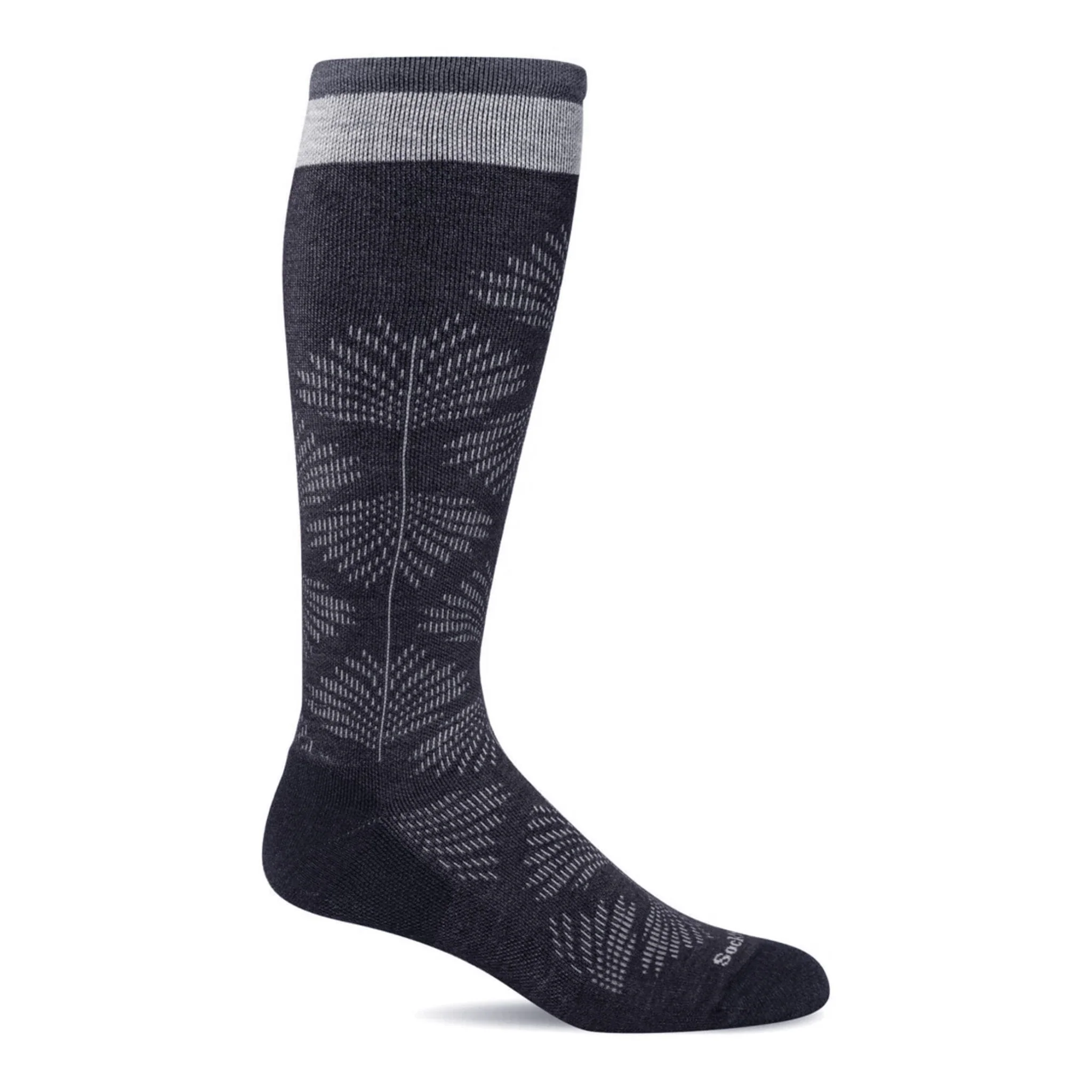 Bas de compression Full Floral pour femme - Compression modérée / Mollet Large