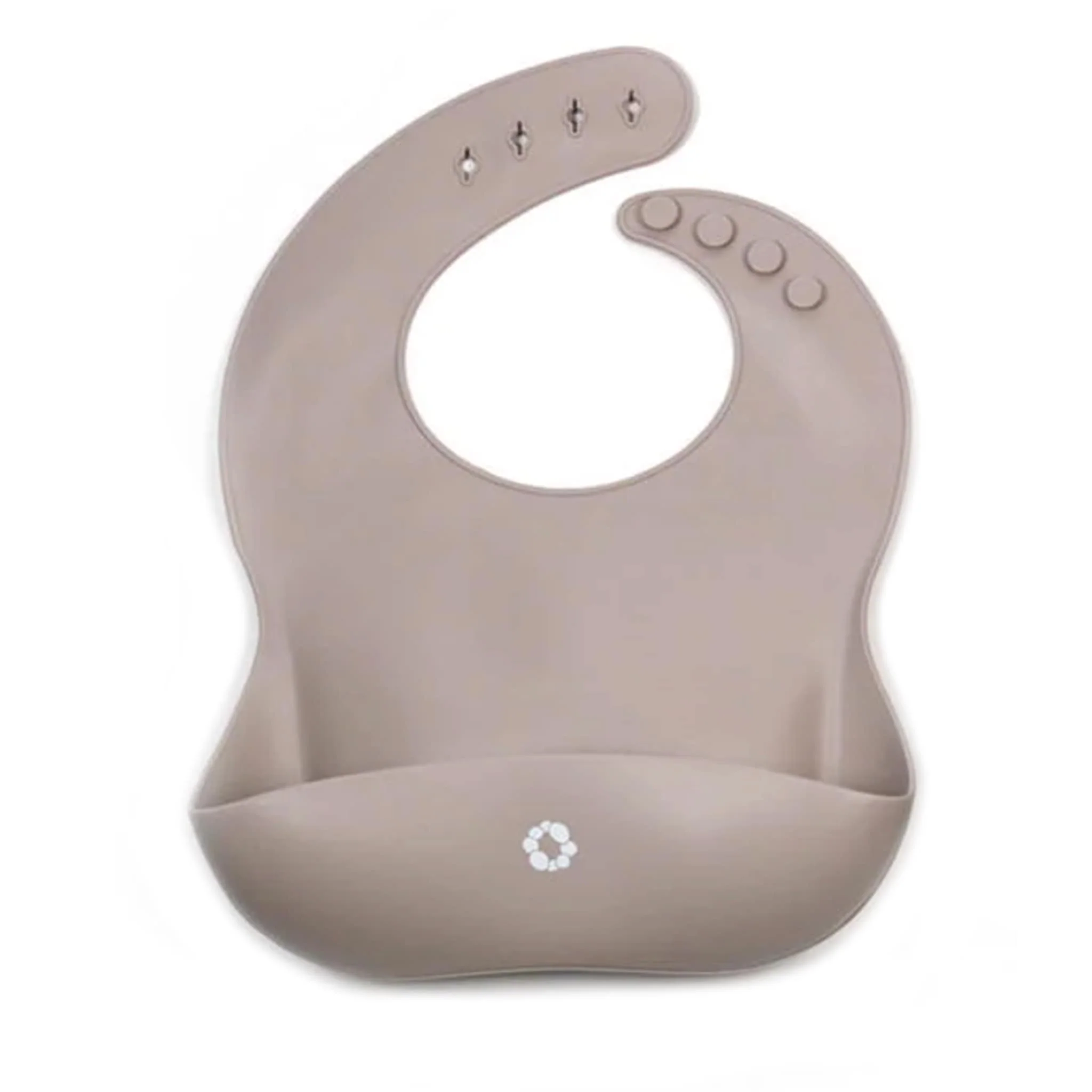 Bavoir En Silicone Taupe