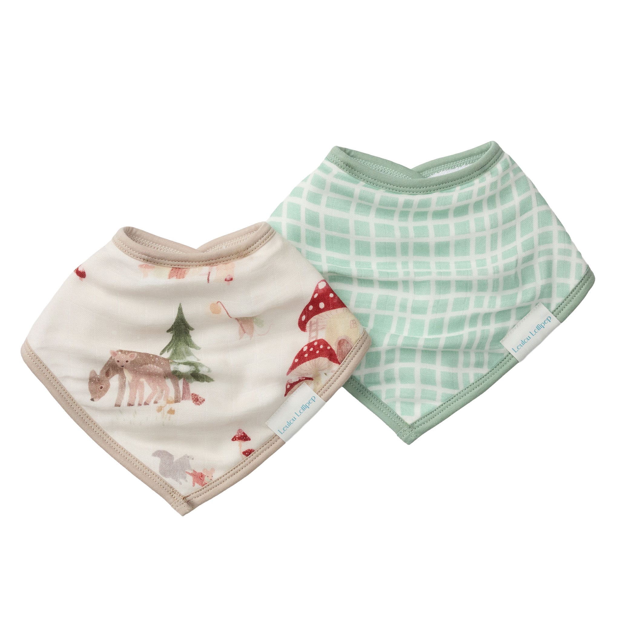 Bavoirs Bandana Mousseline (2) - Forêt