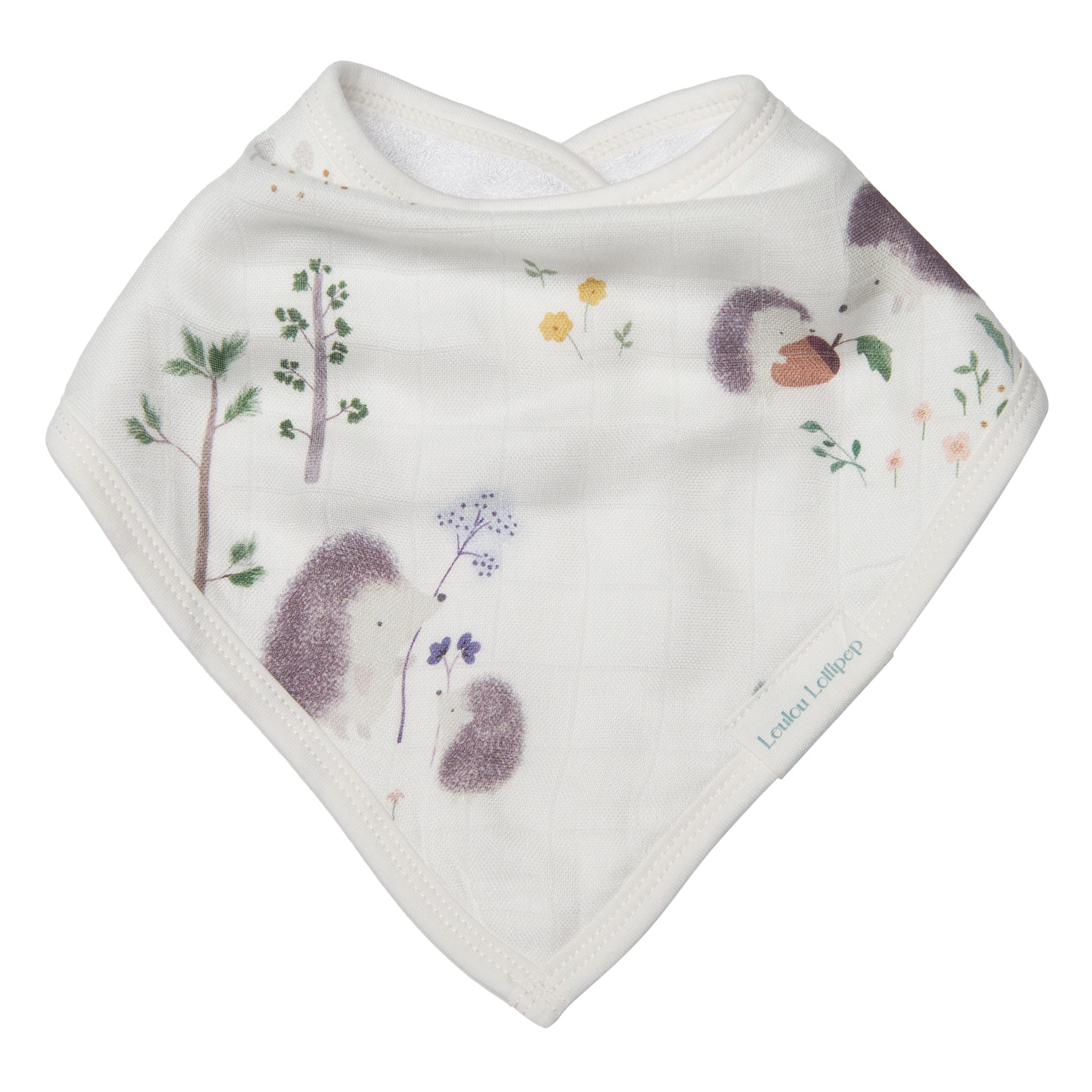 Bavoirs Bandana Mousseline (2) - Hérissons - Image 2
