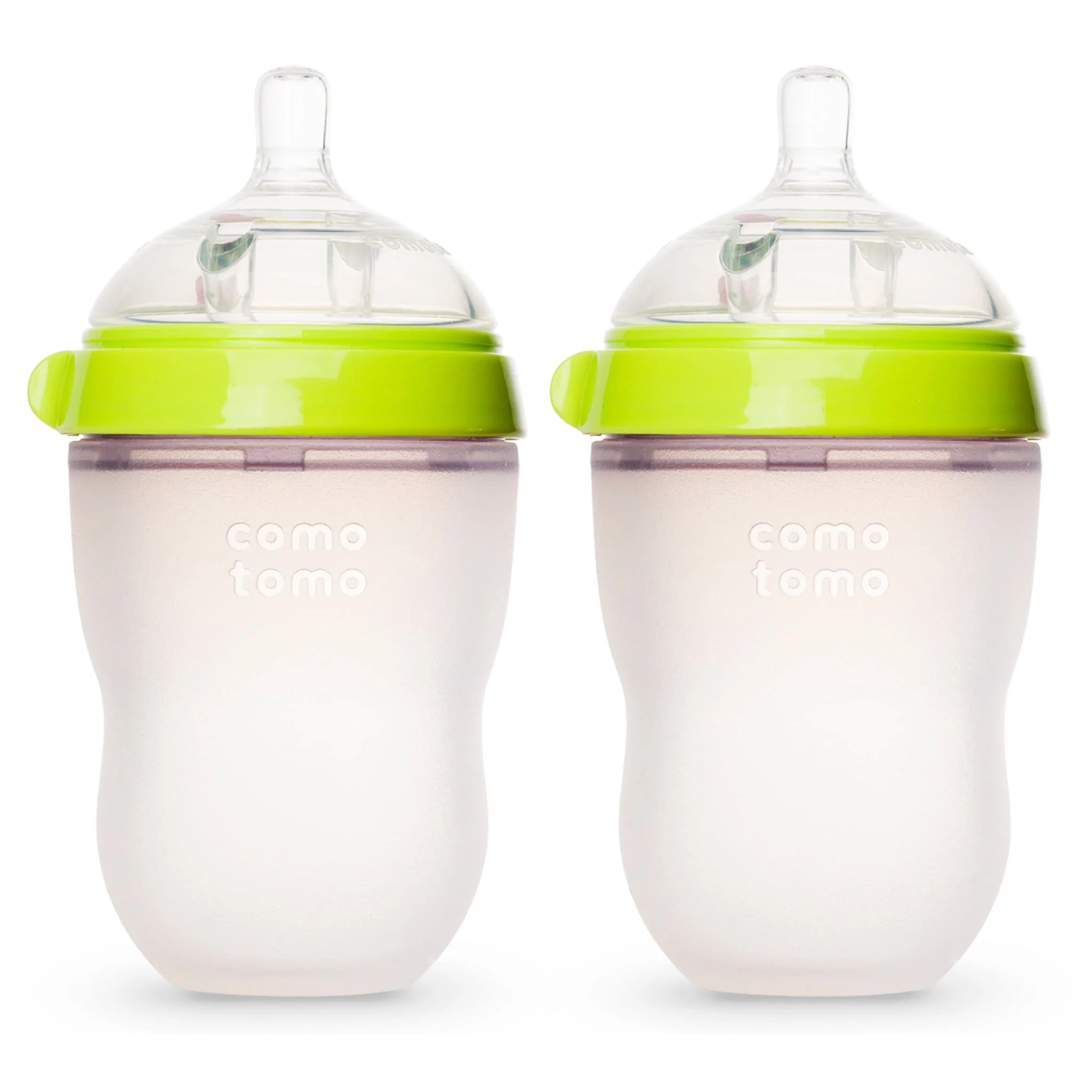 Biberon Souple à Flot Naturel Prévention des Coliques 250ml Ensemble de 2 - Vert