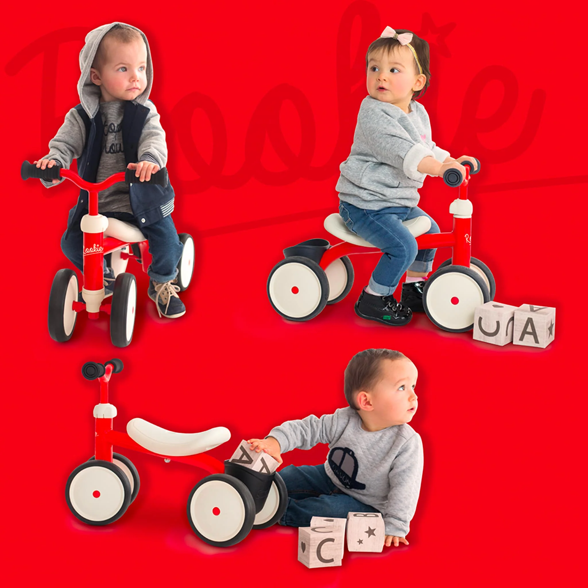 Bicyclette 4 Roues Rouge - Image 2