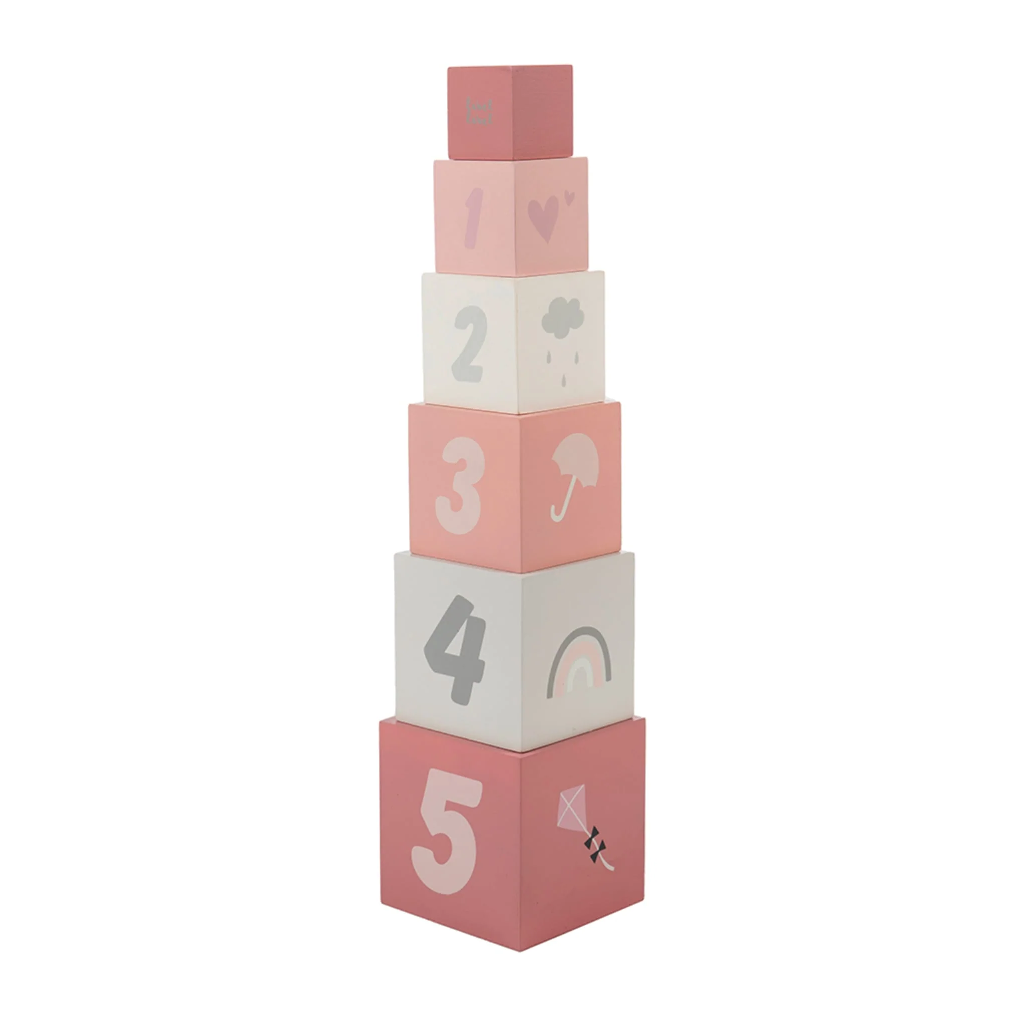 Blocs À Empiler Numéros - Rose