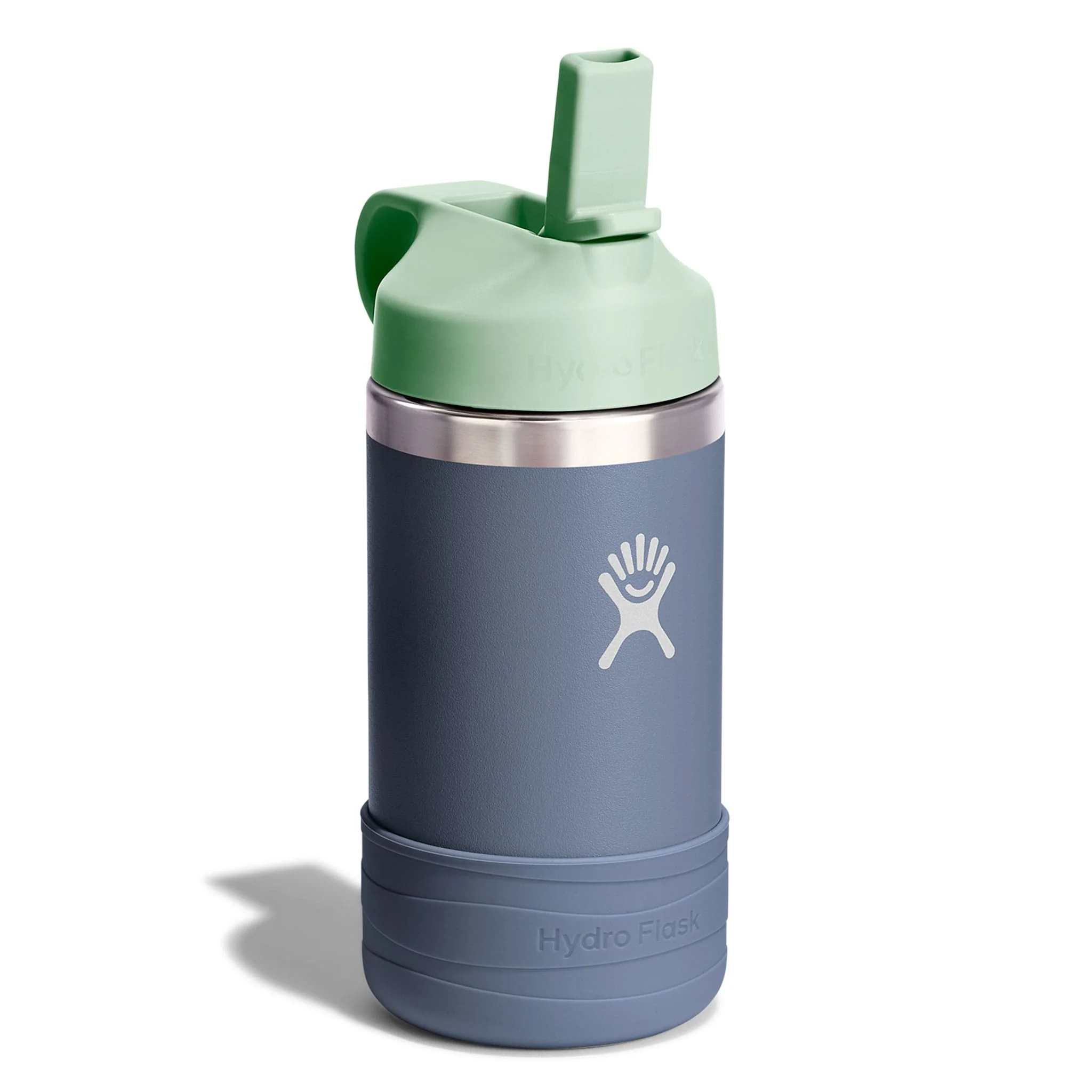 Bouteille 12oz Wide Mouth Hydro Flask - Gris/Vert - Image 2