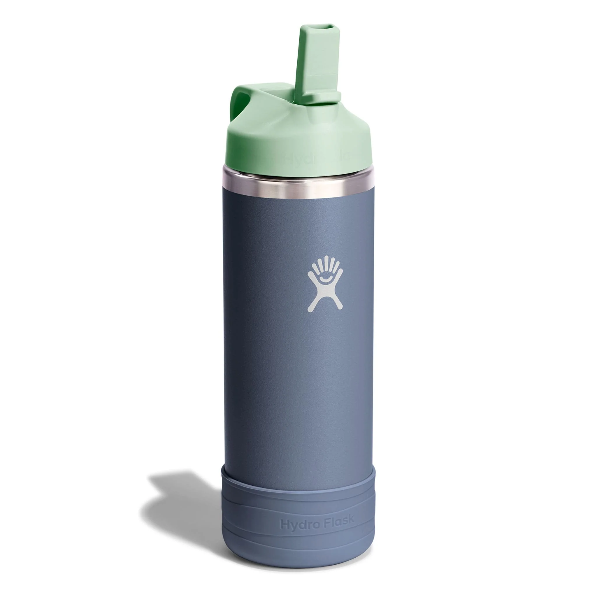 Bouteille 18oz Wide Mouth Hydro Flask - Gris/Vert - Image 2
