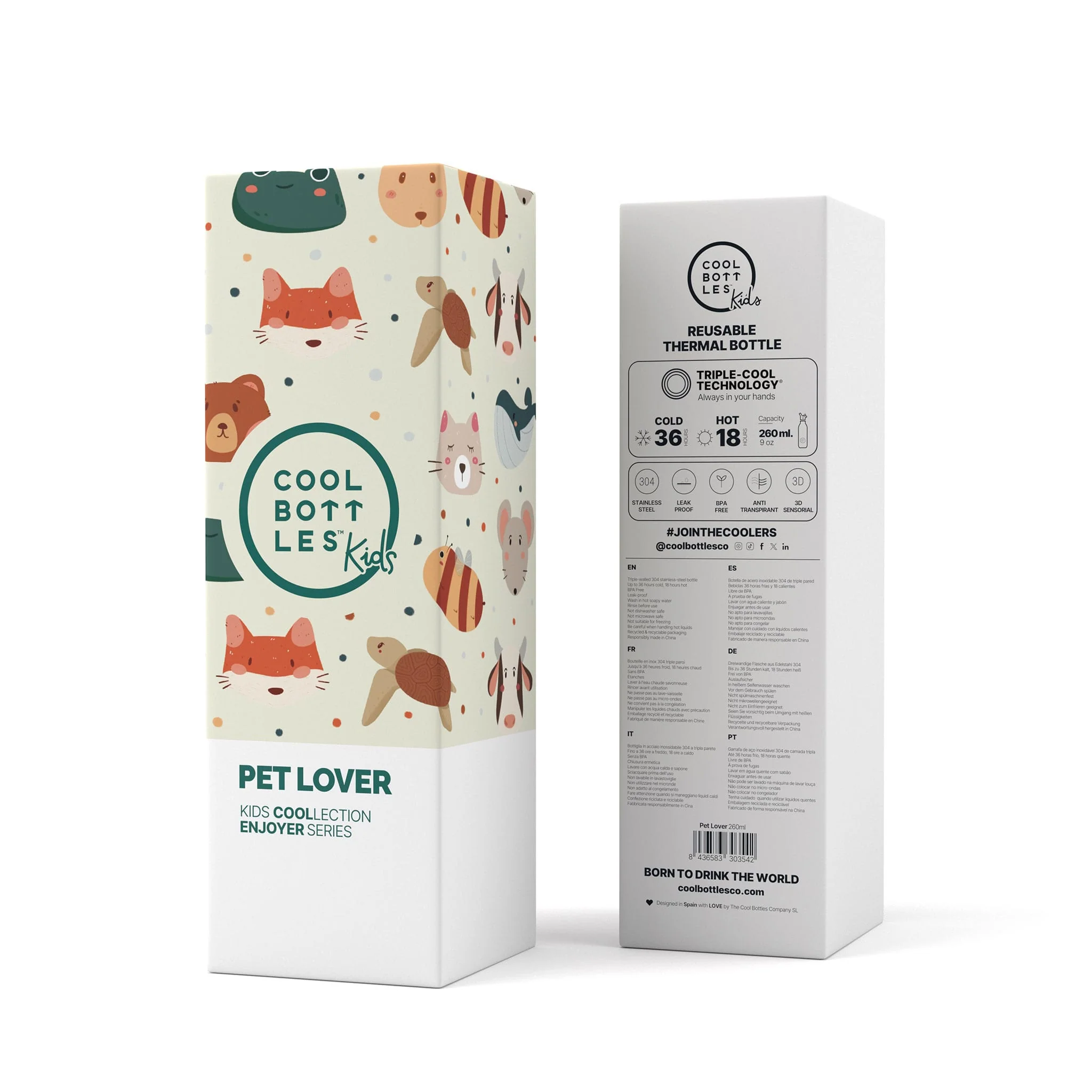 Bouteille 260ml - Animaux - Image 4