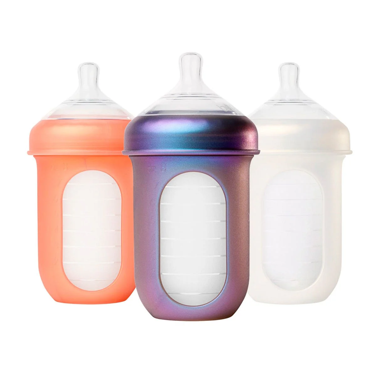 Bouteilles (3) en Silicone Nursh 8oz - Couleurs Métalliques - Image 2