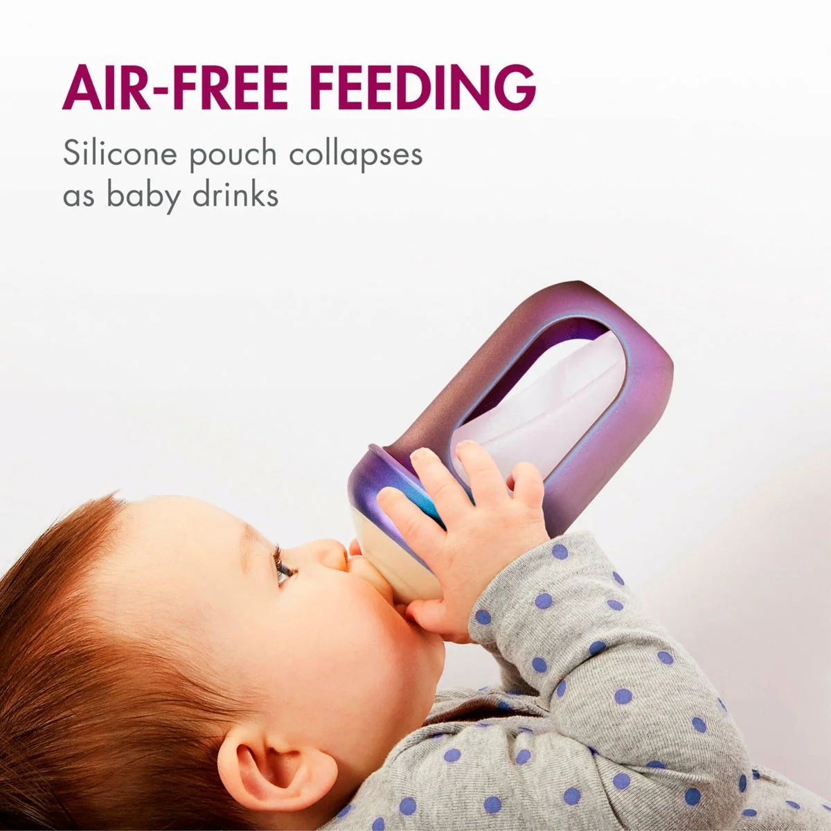 Bouteilles (3) en Silicone Nursh 8oz - Couleurs Métalliques - Image 3