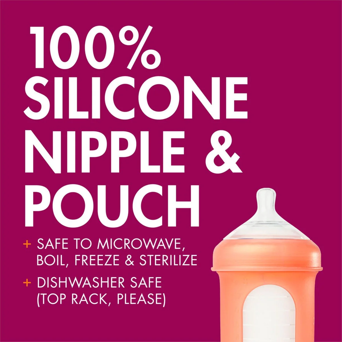 Bouteilles (3) en Silicone Nursh 8oz - Couleurs Métalliques - Image 6