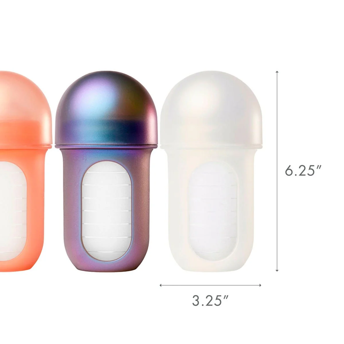 Bouteilles (3) en Silicone Nursh 8oz - Couleurs Métalliques - Image 9