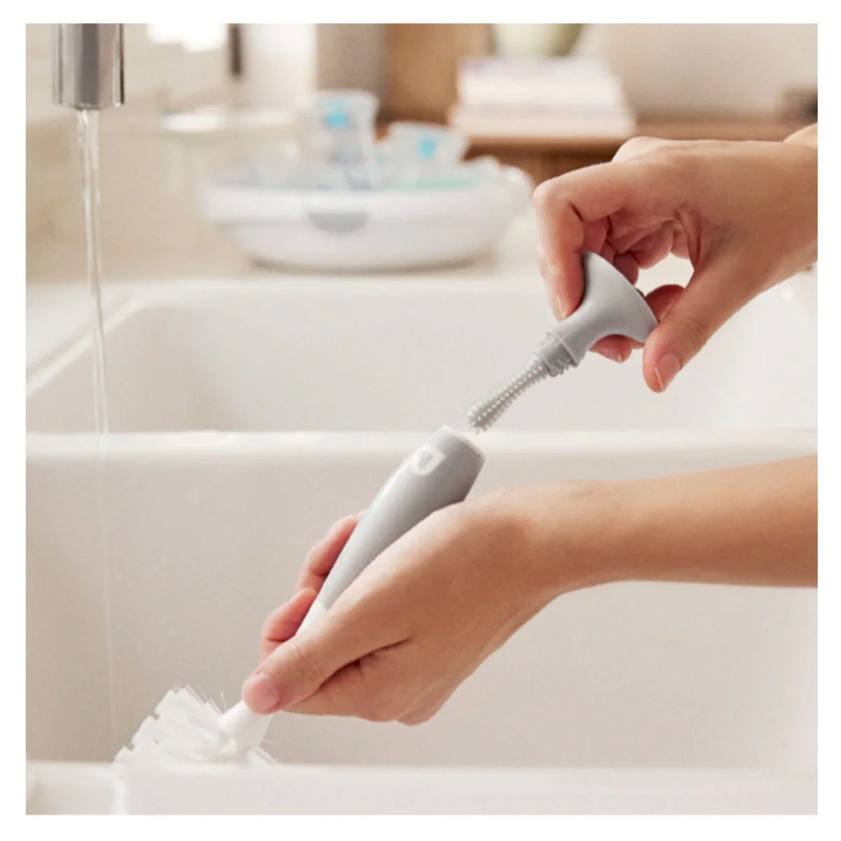 Brosse à Biberon 2 en 1 - Sauge - Image 5