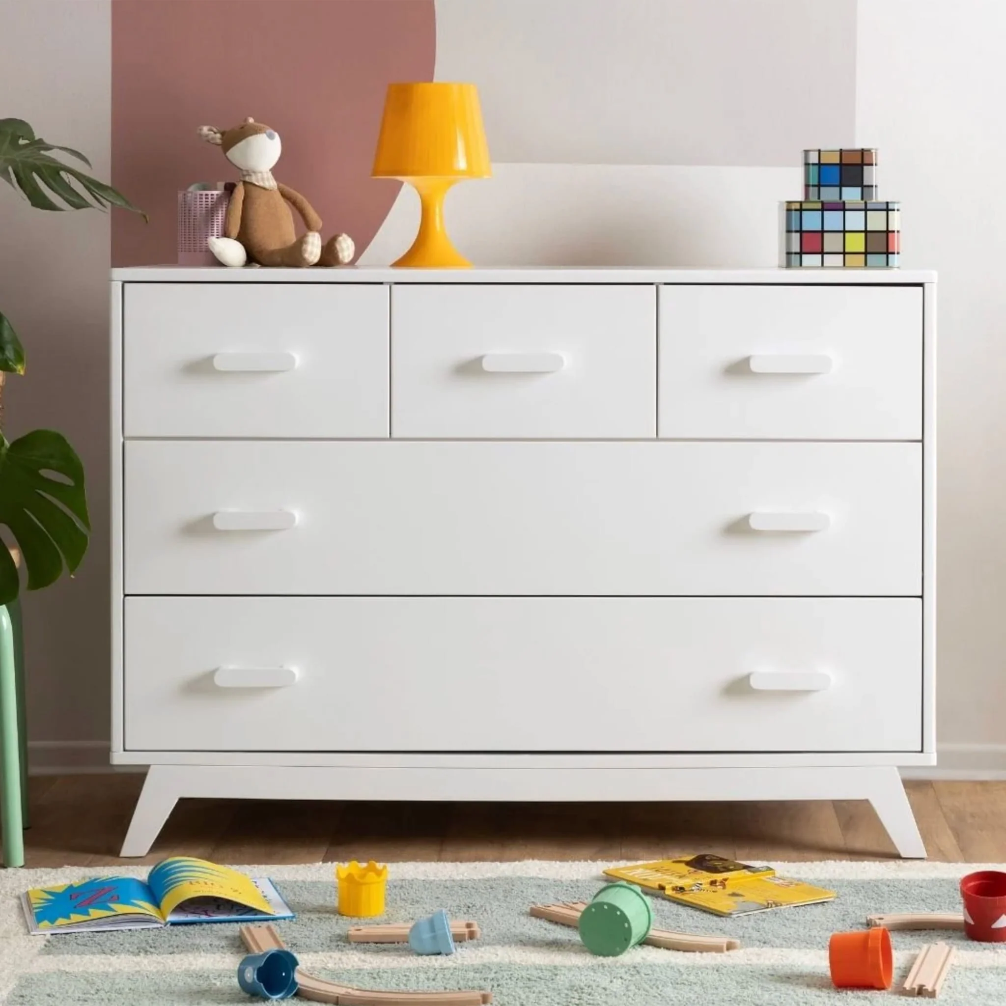 Commode 5 Tiroirs Soho - Blanc - Image 2