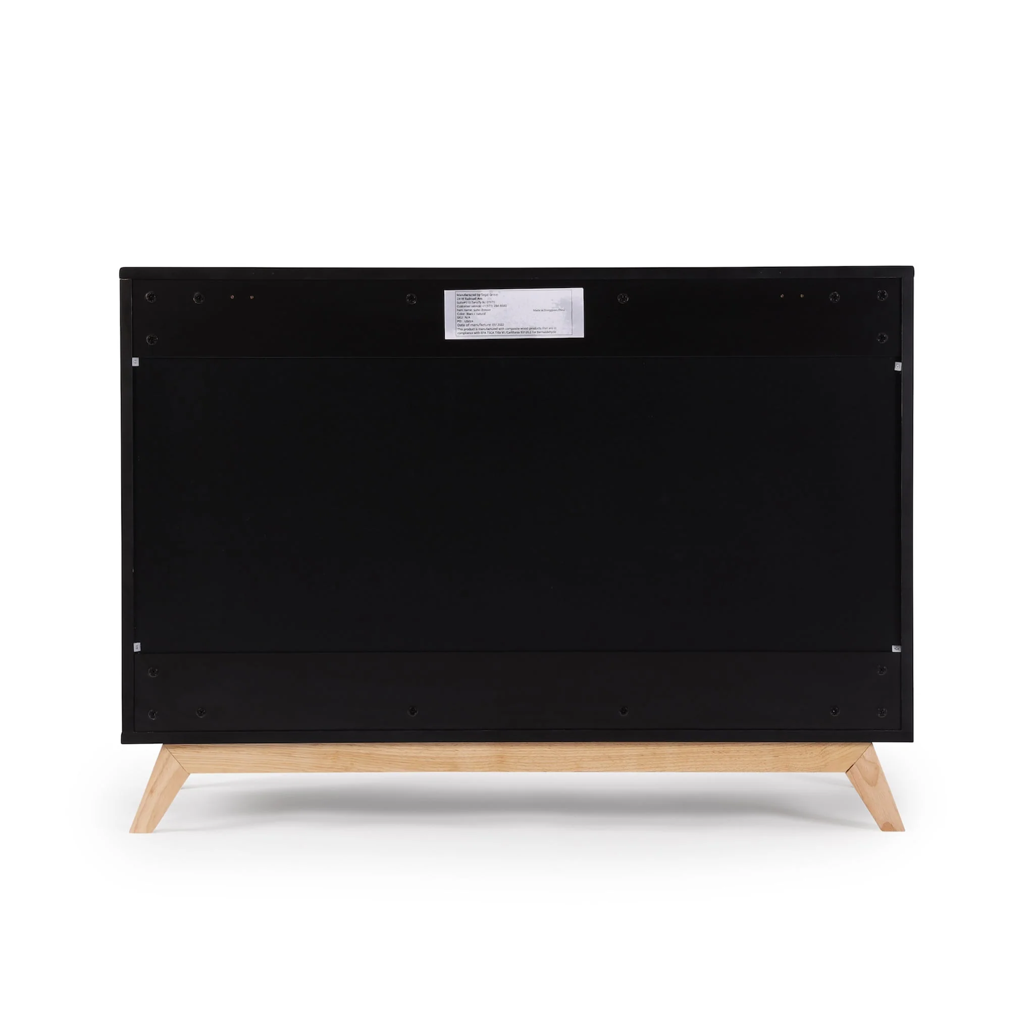 Commode 5 tiroirs Soho - Noir / Naturel - Image 4