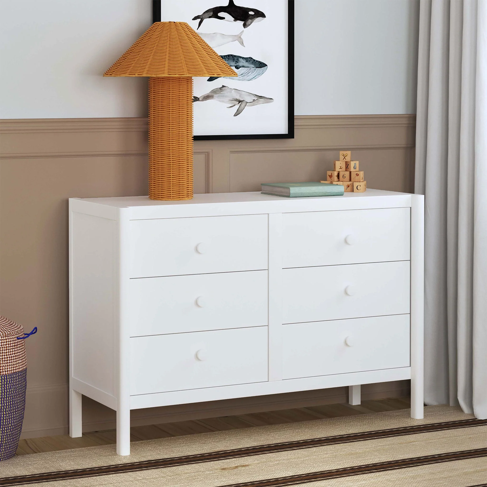 Commode 6 Tiroirs Birdie - Blanc - Image 5