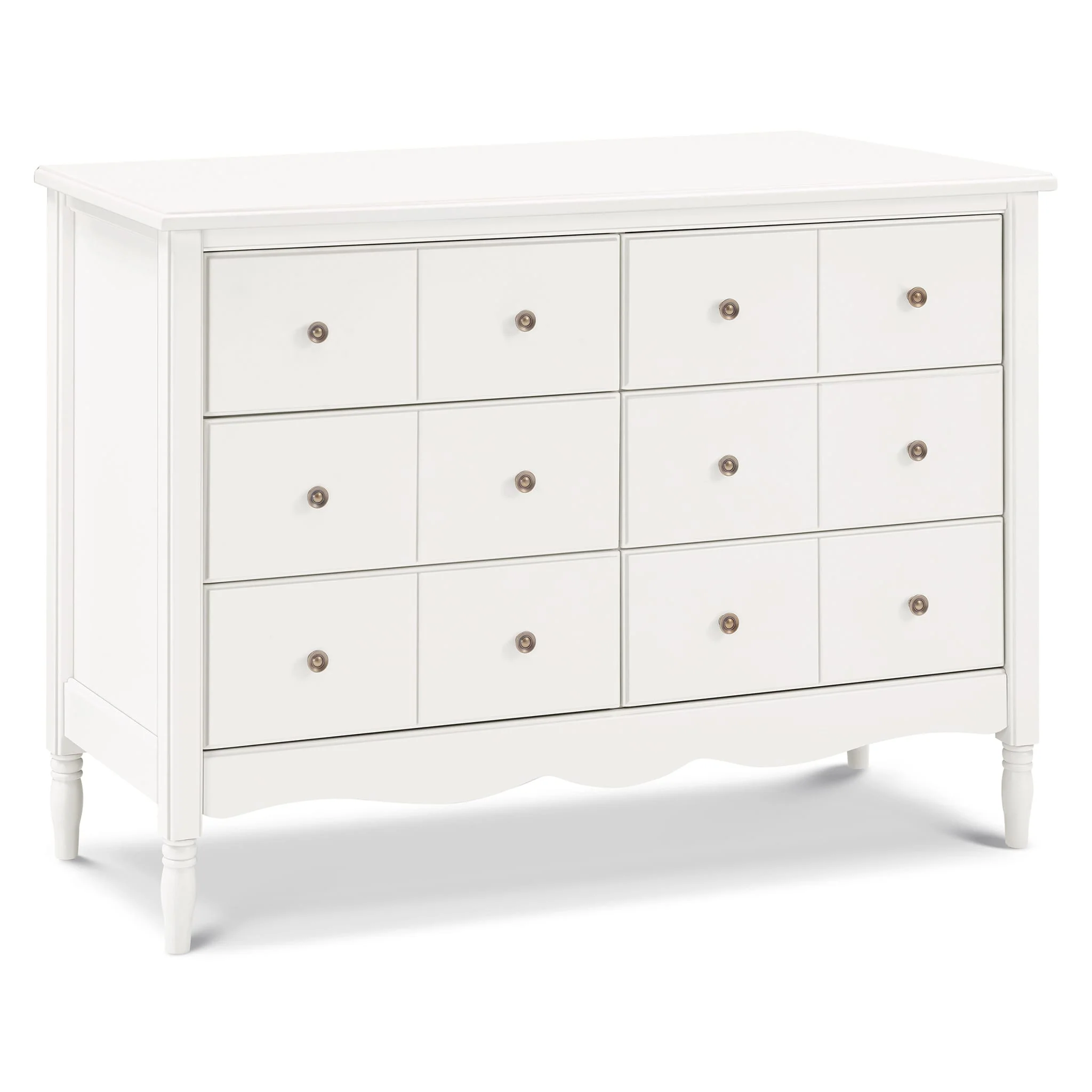 Commode Liberty 6 tiroirs - Blanc Chaud