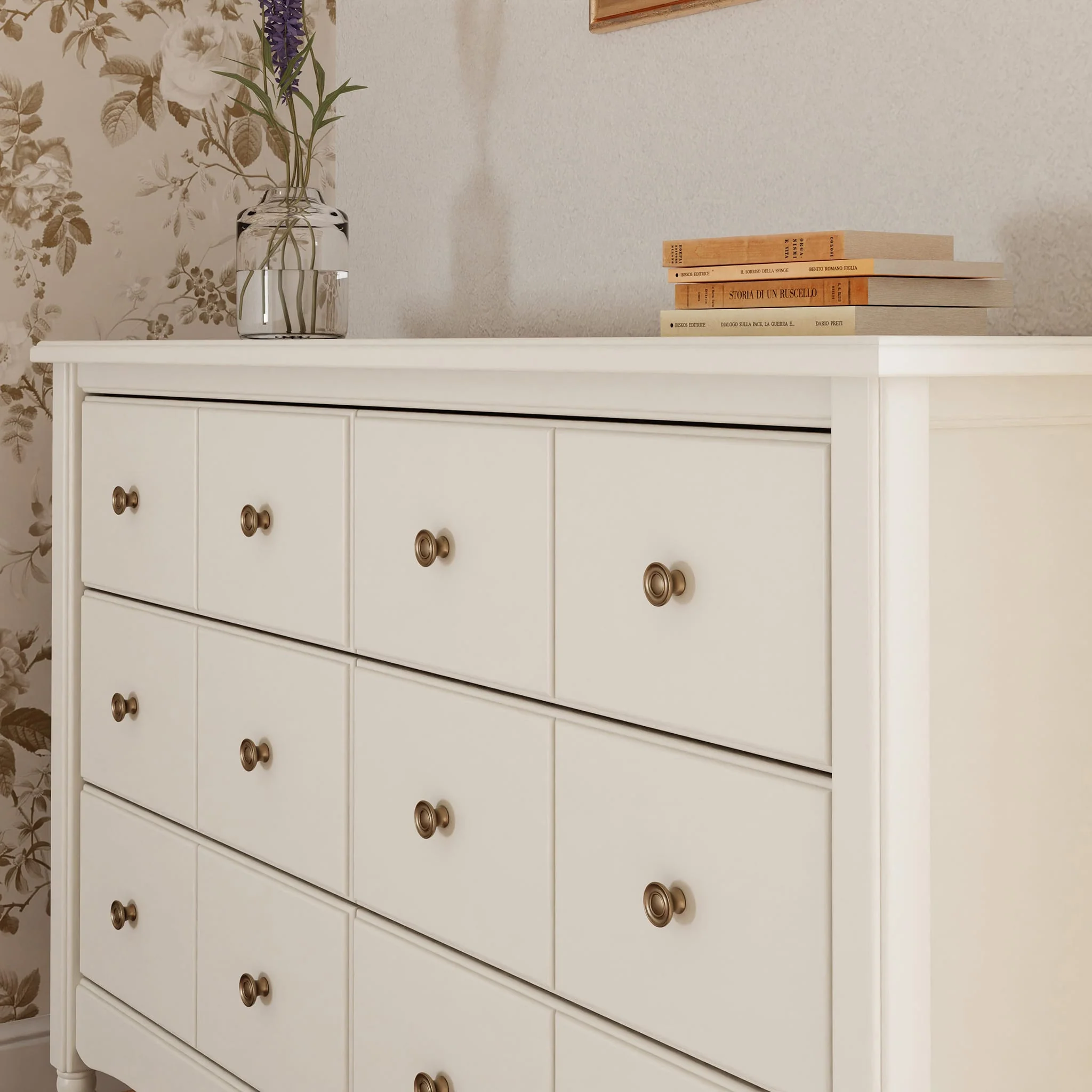 Commode Liberty 6 tiroirs - Blanc Chaud - Image 4