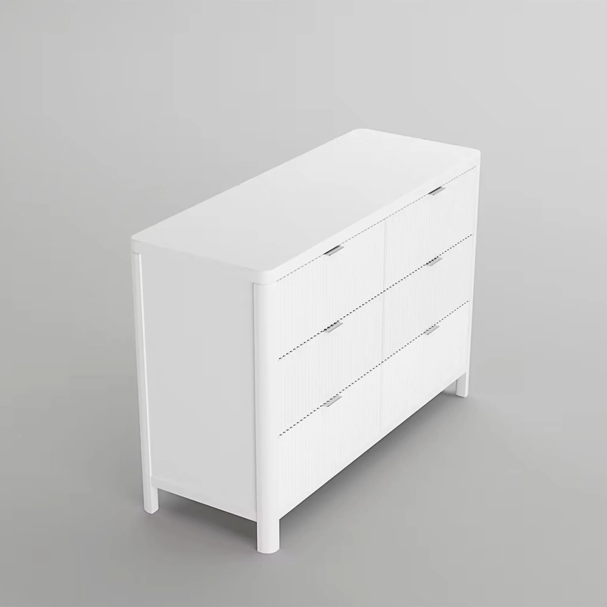 Commode 6 Tiroirs Milano - Blanc - Image 5