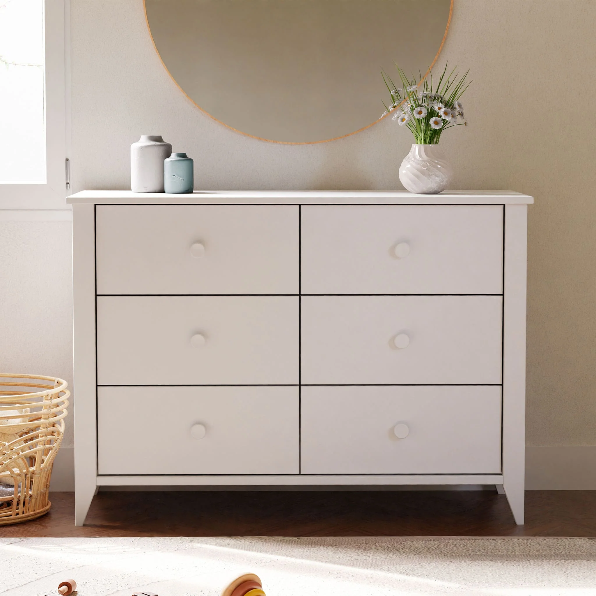 Commode Double 6 tiroirs Sprout - Blanc - Image 2