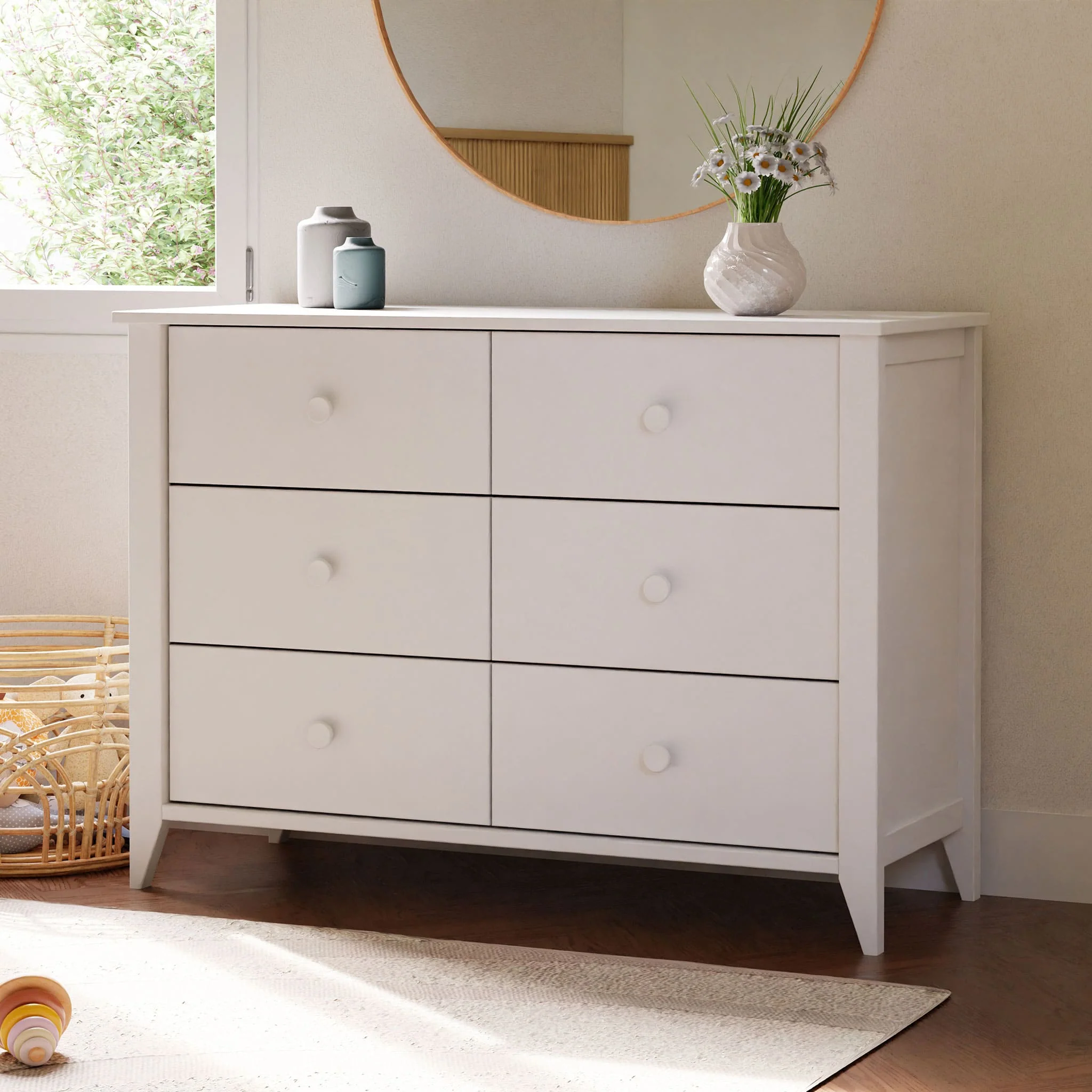 Commode Double 6 tiroirs Sprout - Blanc - Image 3