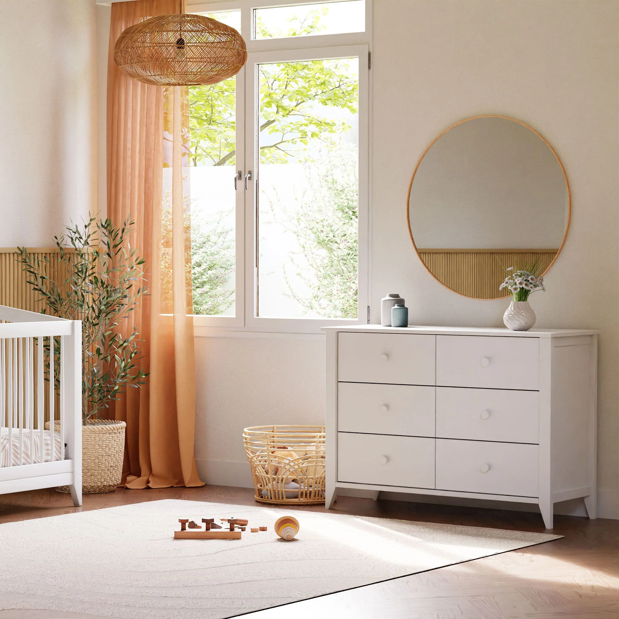 Commode Double 6 tiroirs Sprout - Blanc - Image 4