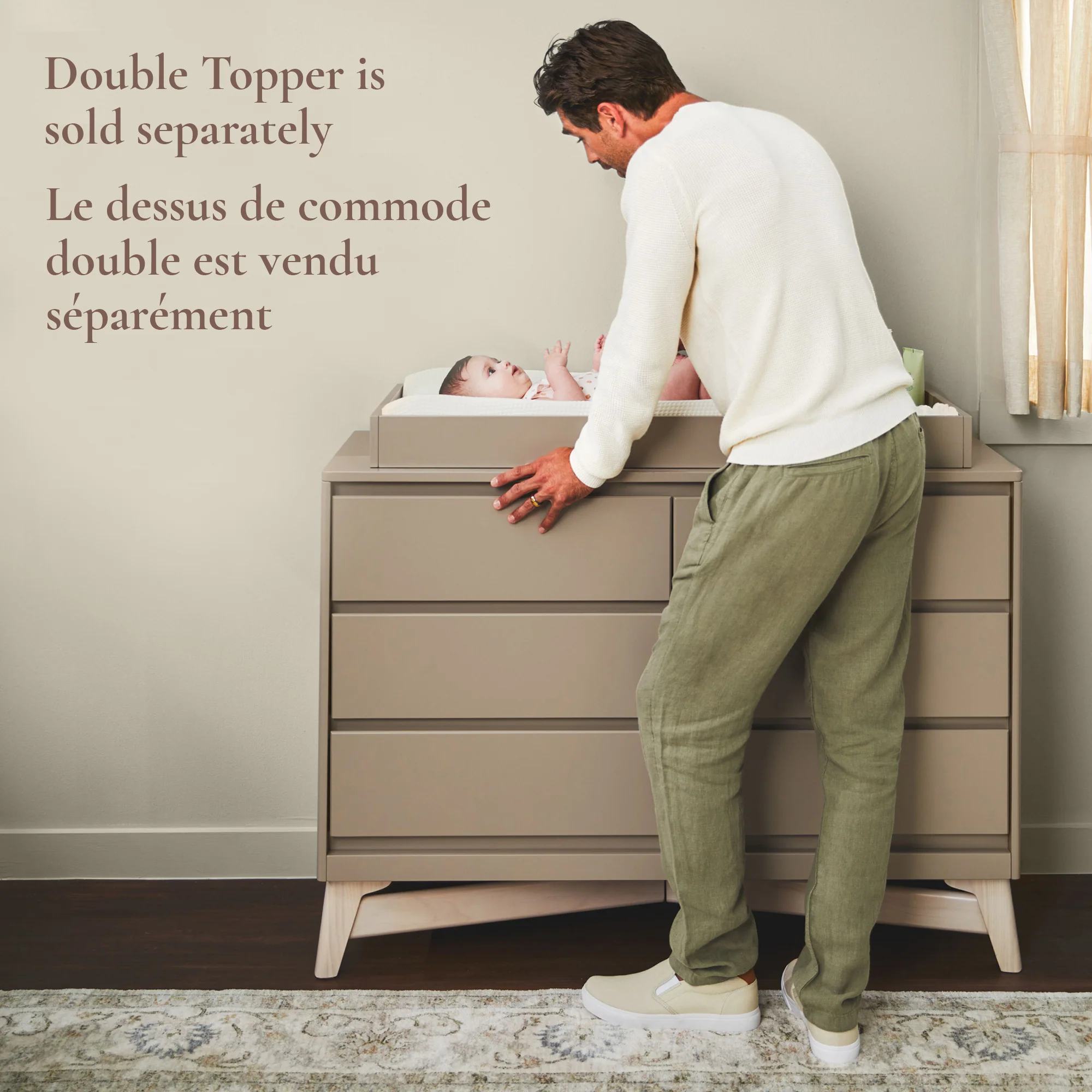 Commode 6 Tiroirs  Pala  - Blanc/Taupe - Image 6