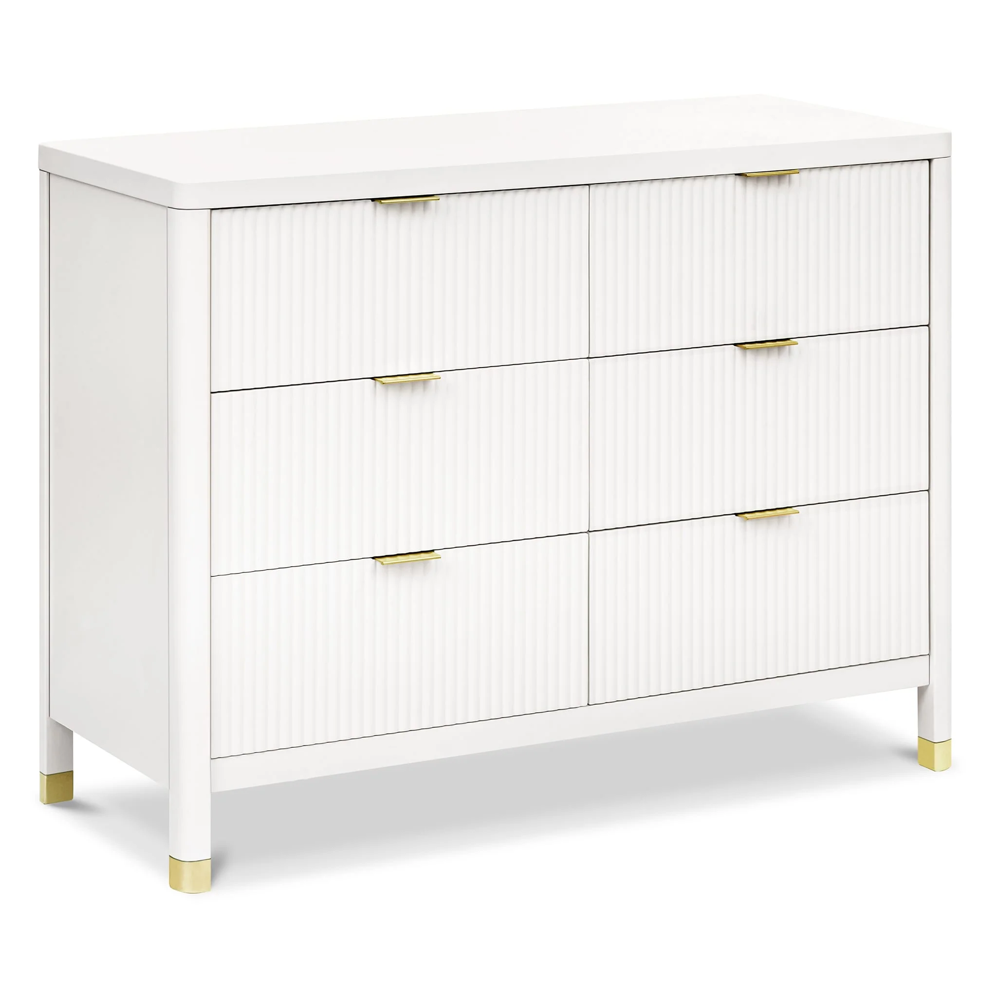 Commode 6 tiroirs Brimsley Tambour - Blanc Chaud - Image 3