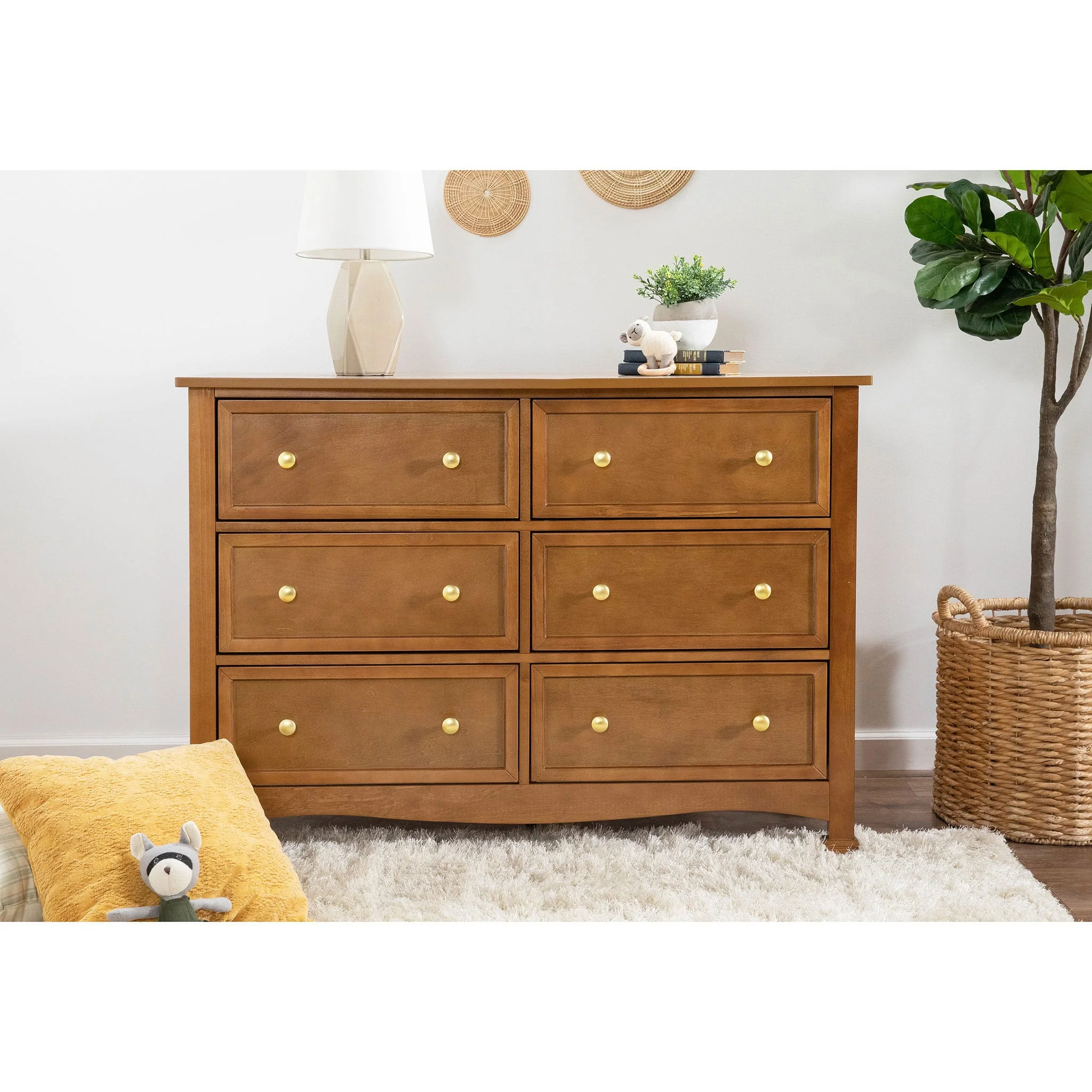 Commode 6 Tiroirs Kalani - Châtain - Image 6