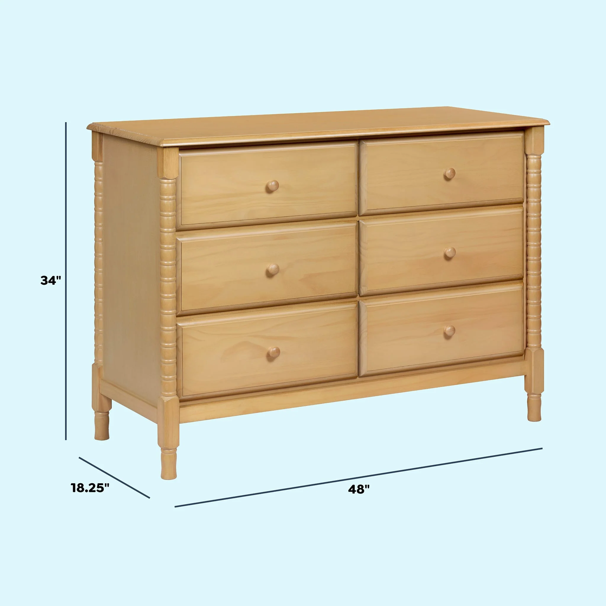 Commode Jenny Lind 6 Tiroirs - Miel - Image 7