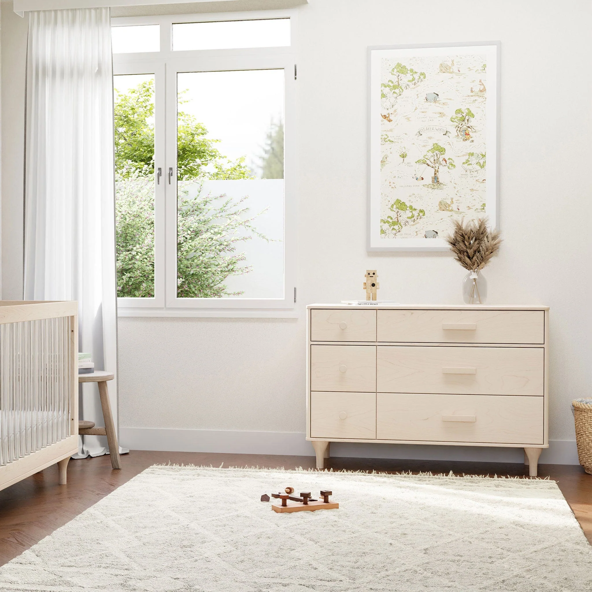 Commode Double 6 Tiroirs Lolly - Naturel Lavé - Image 12