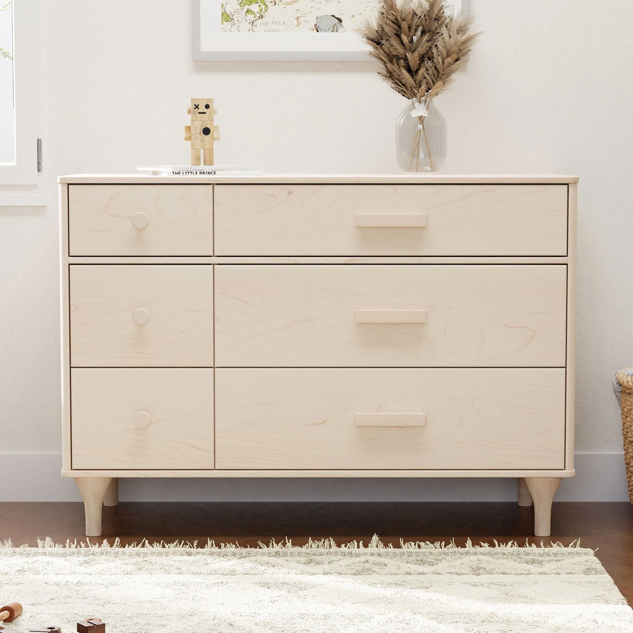 Commode Double 6 Tiroirs Lolly - Naturel Lavé - Image 2
