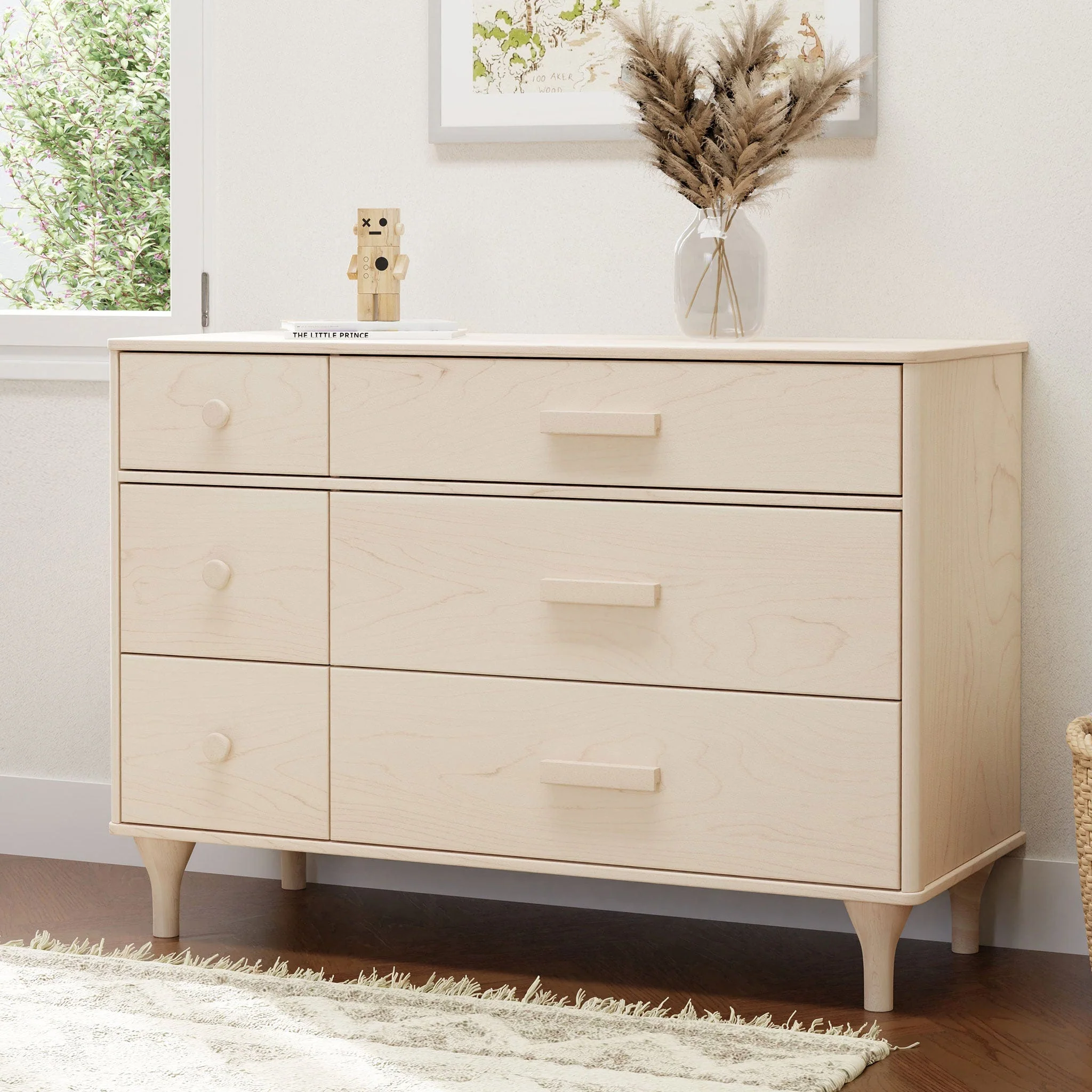 Commode Double 6 Tiroirs Lolly - Naturel Lavé - Image 3