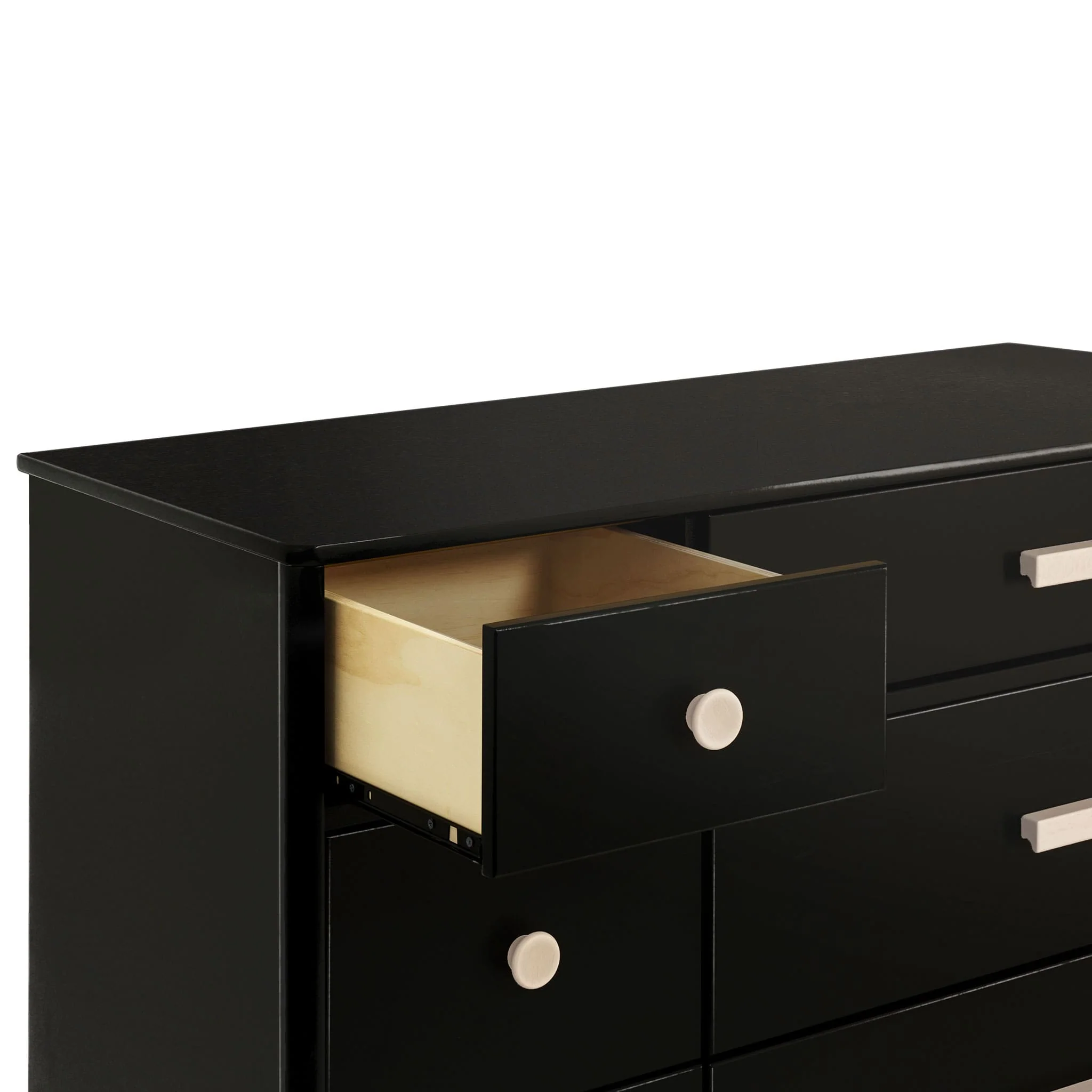 Commode Double 6 Tiroirs Lolly - Noir / Naturel Lavé - Image 6