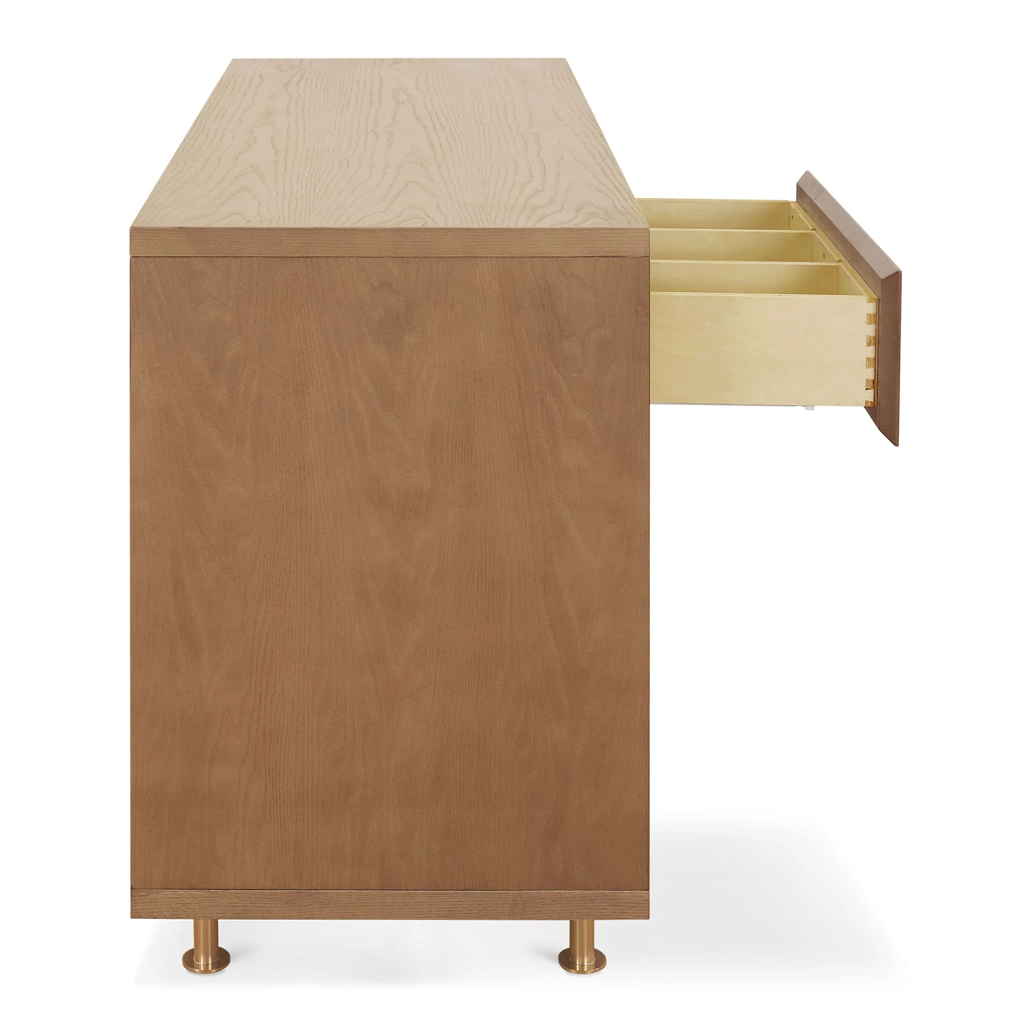 Commode 6 Tiroirs Novella - Frêne teinté / Ivoire - Image 3