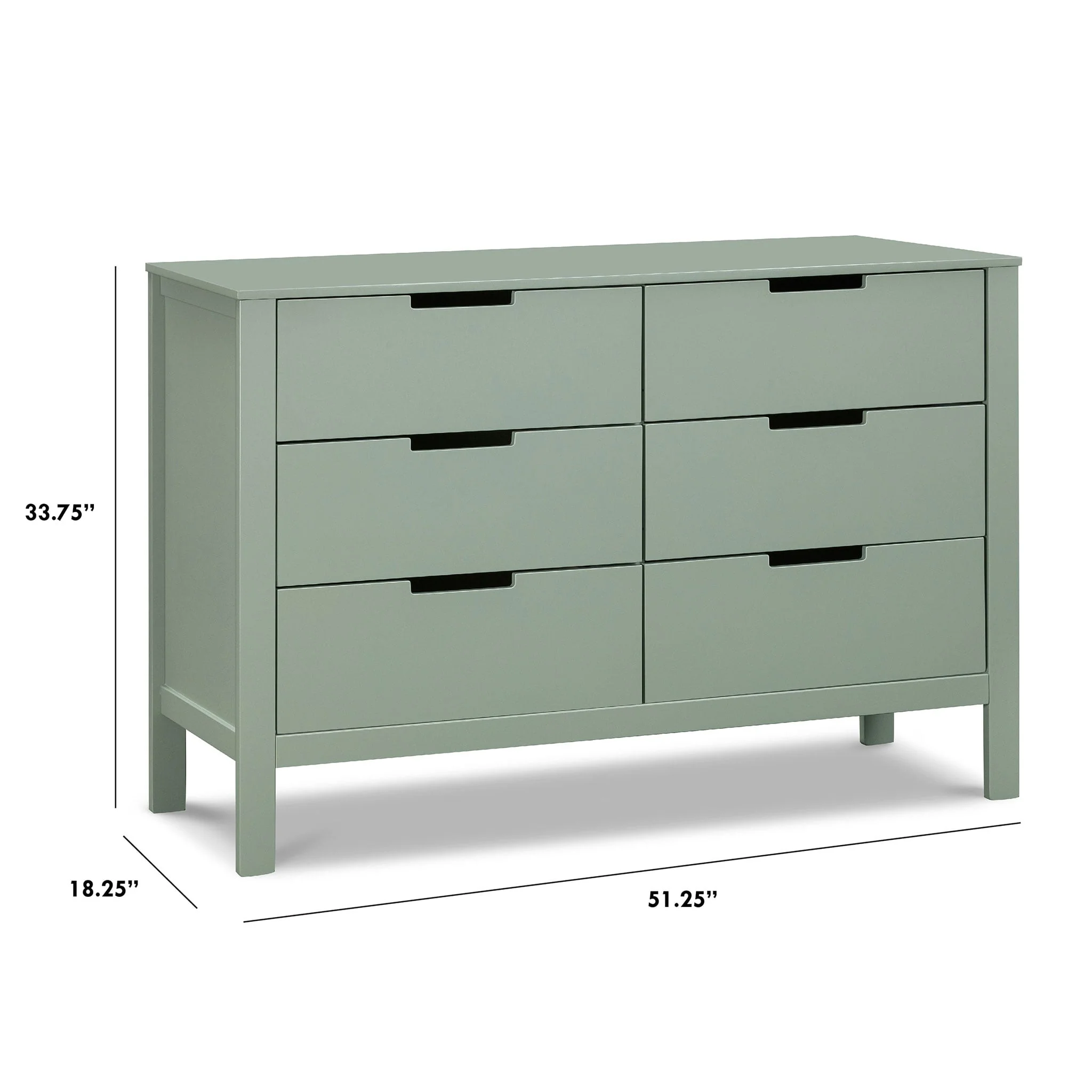 Commode 6 Tiroirs Colby - Sauge - Image 7