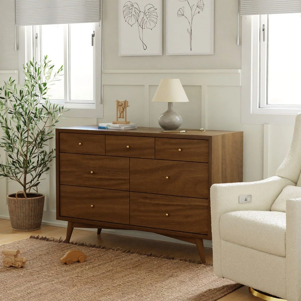 Commode 7 Tiroirs Palma - Noyer - Image 7
