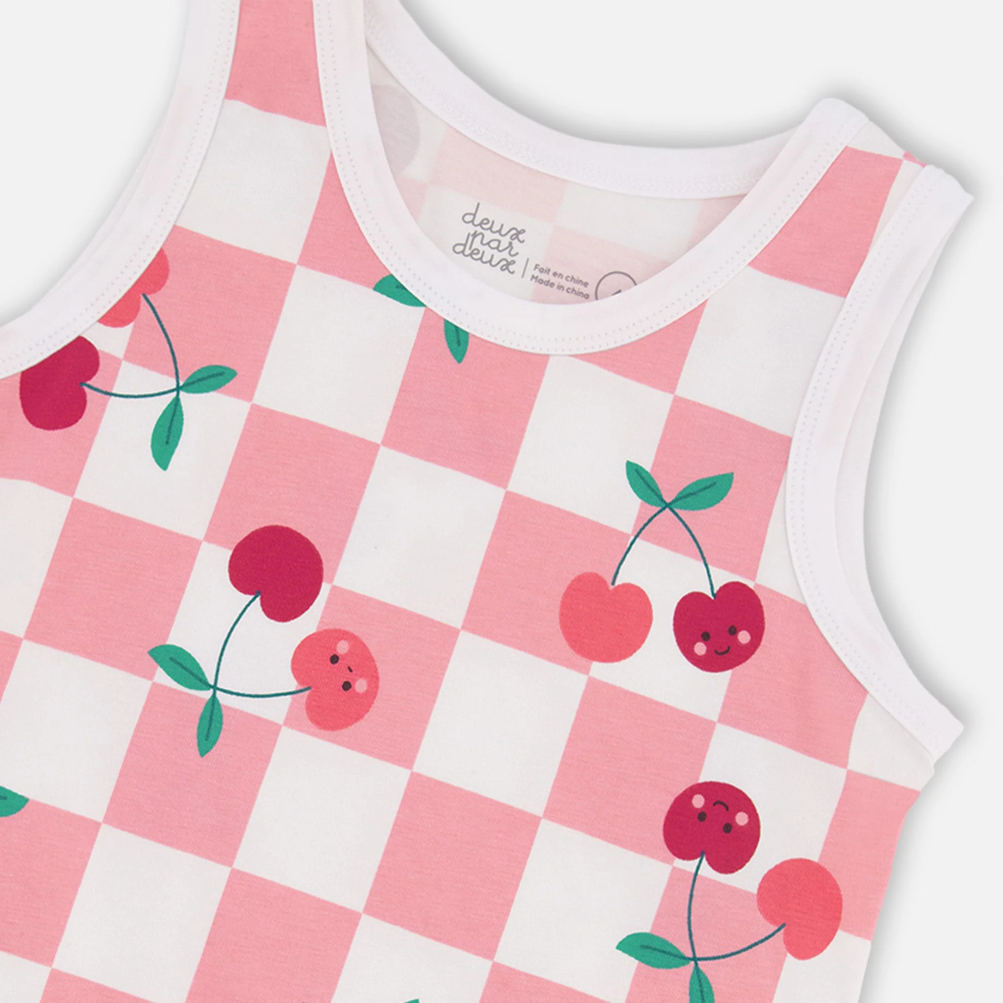 Camisole Carreaux Cerise 7-10ans - Image 5