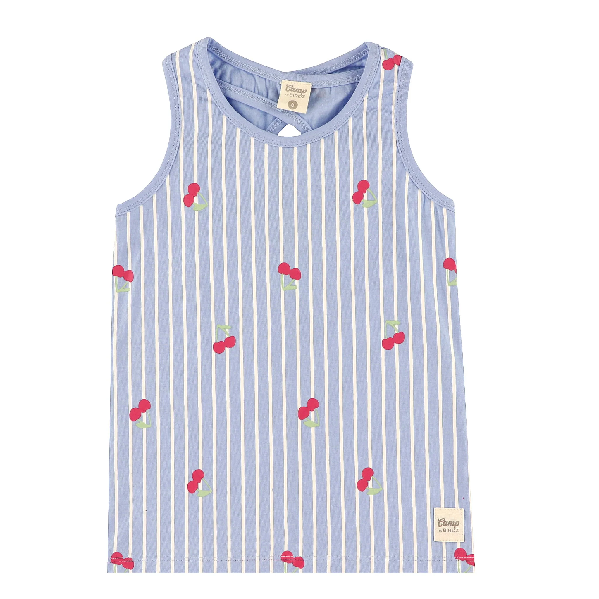 Camisole Rayée Cerise 2-8ans