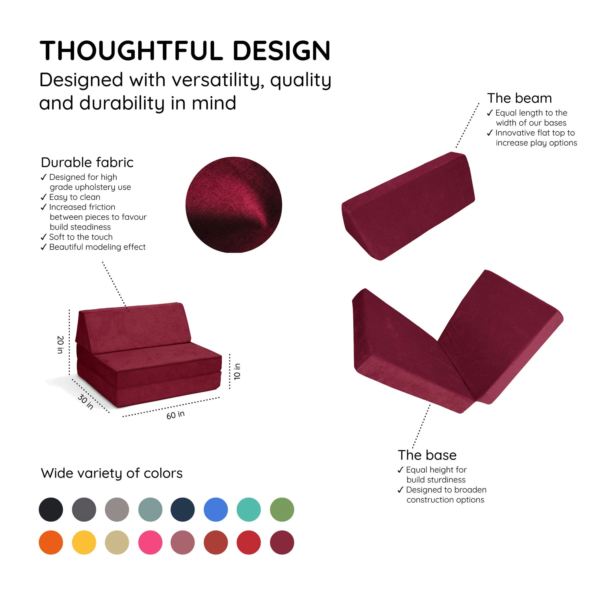 Canapé Modulaire Demi - Cranberry Rain - Image 4