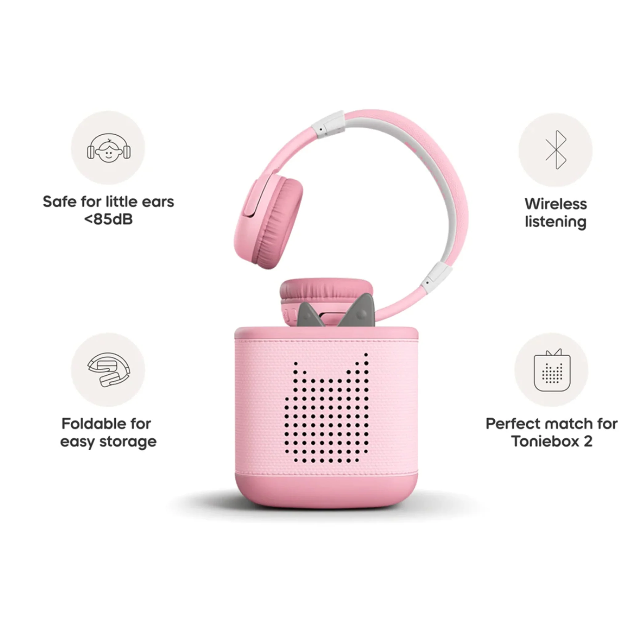 Casque Bluetooth - Rose Nuage - Image 4
