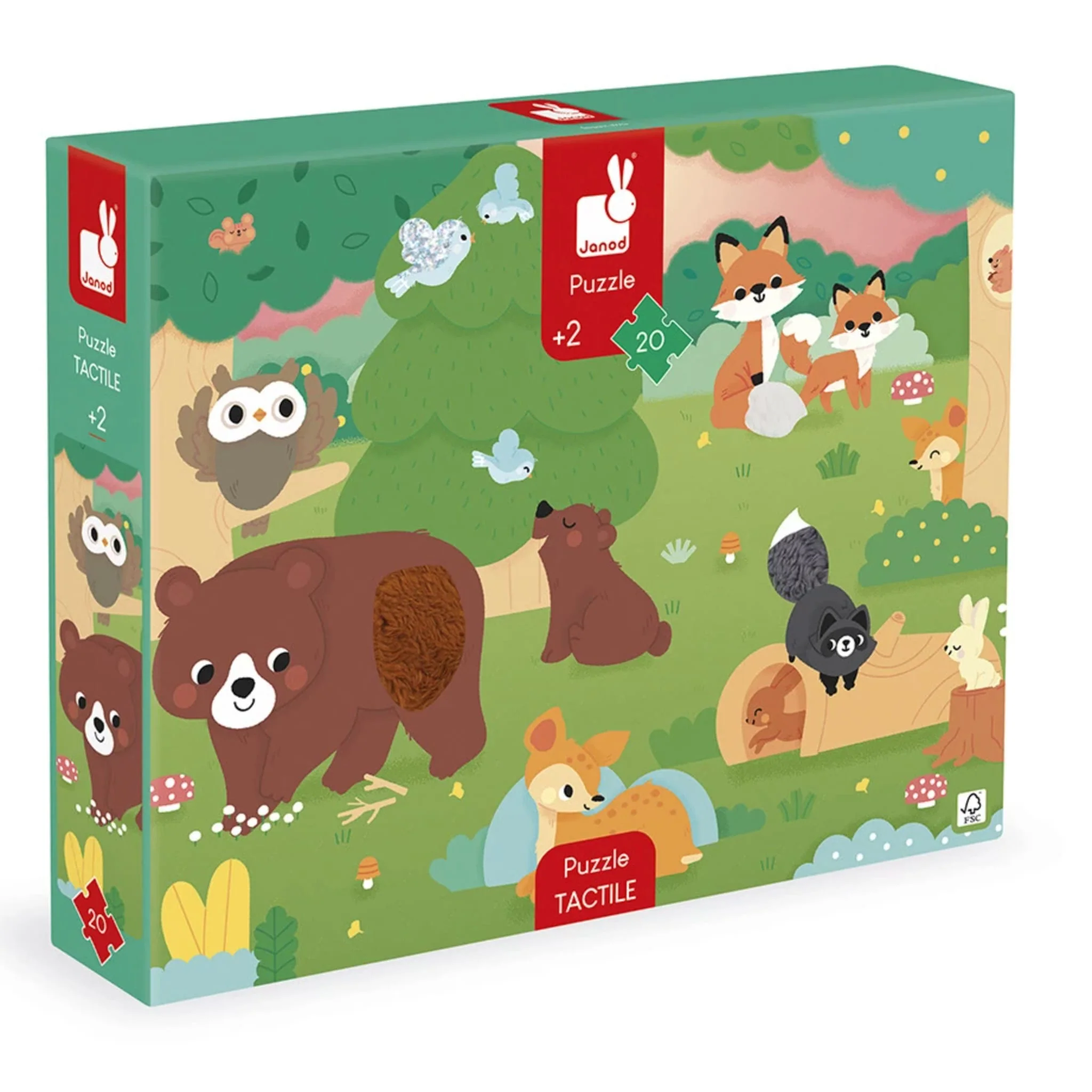 Casse-tête Tactile - Animaux de la Forêt