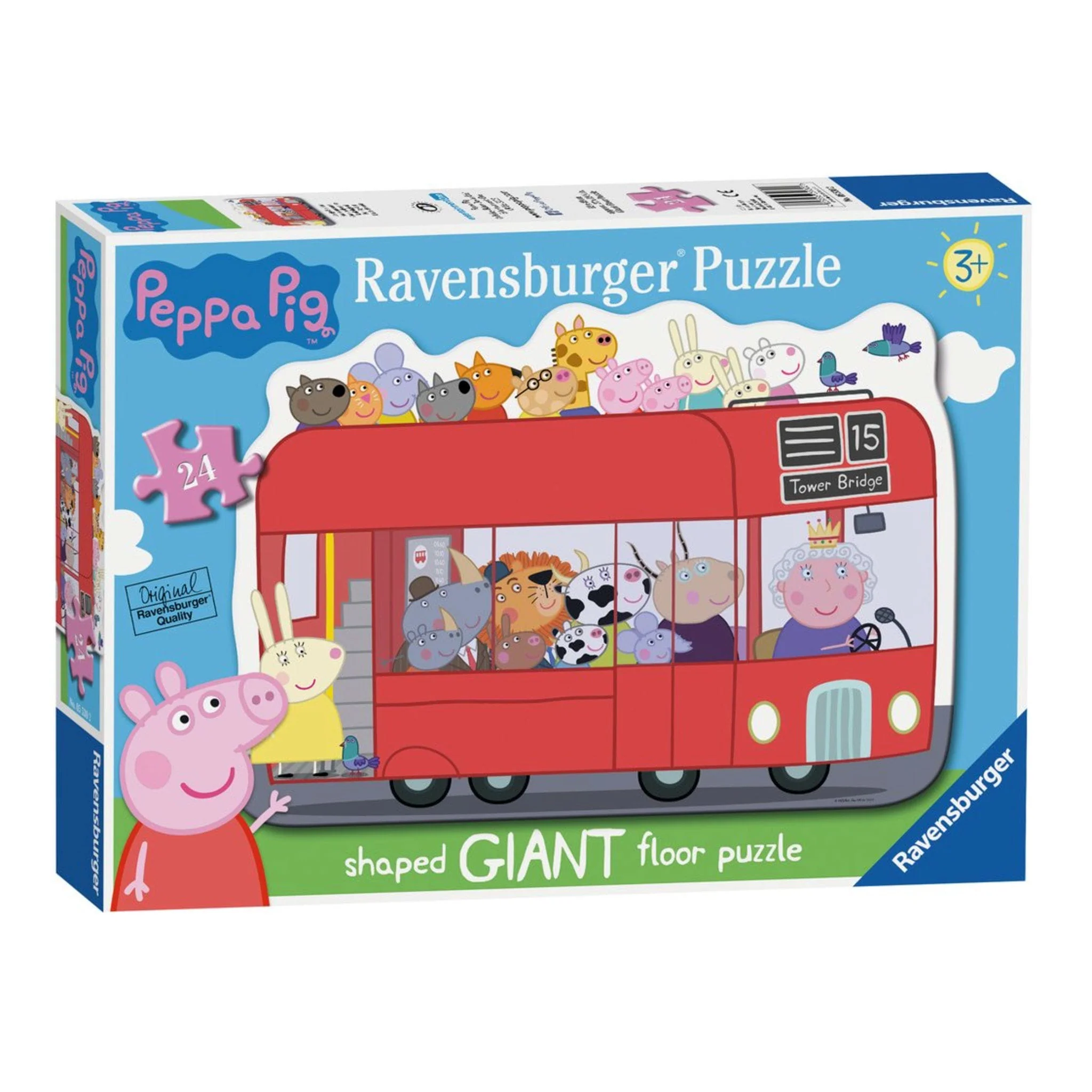 Casse-TĂȘte GĂ©ant 24 PiĂšces - Peppa Pig Bus Londonien