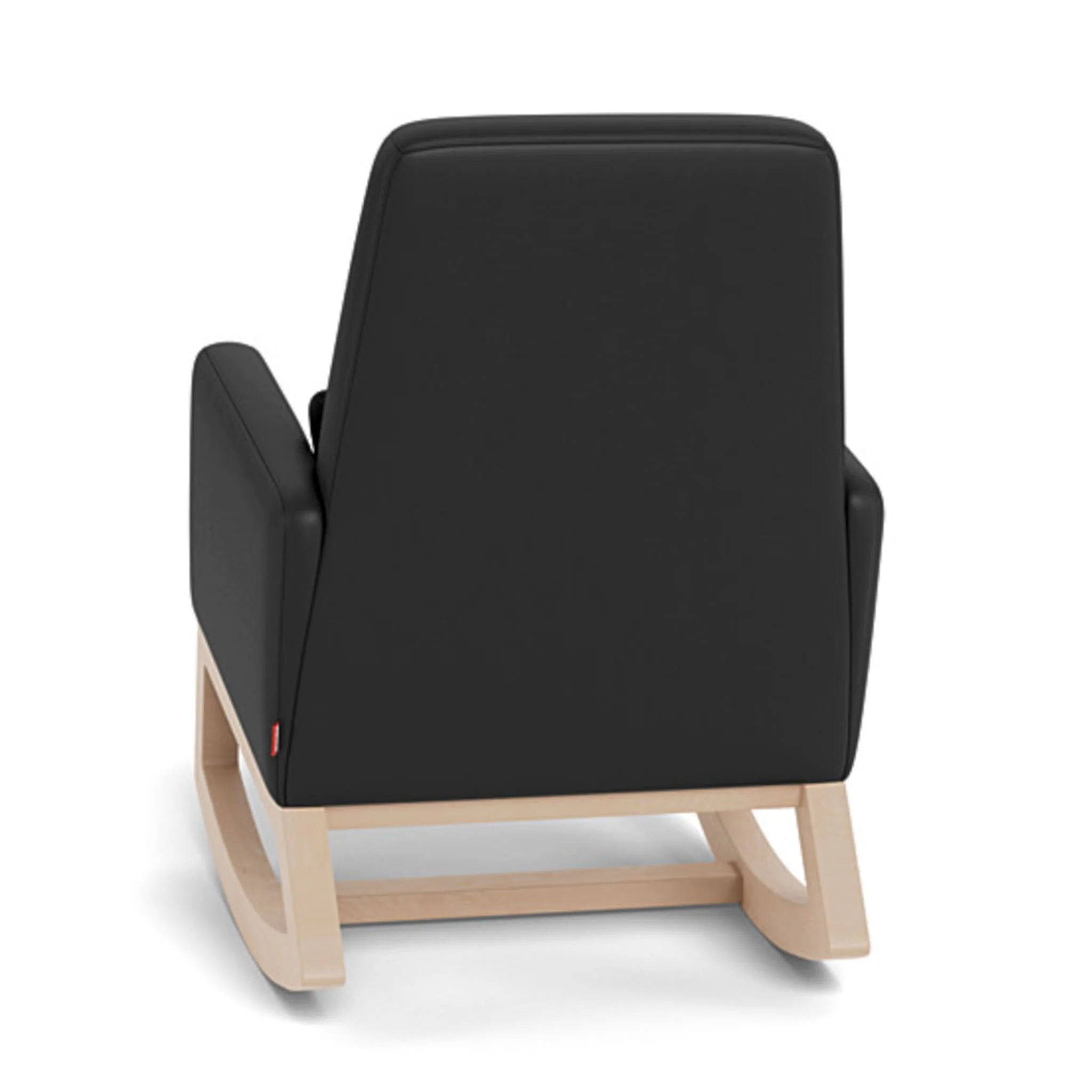 Chaise Berçante Joya - Cuir Noir / Bois Érable - Image 4