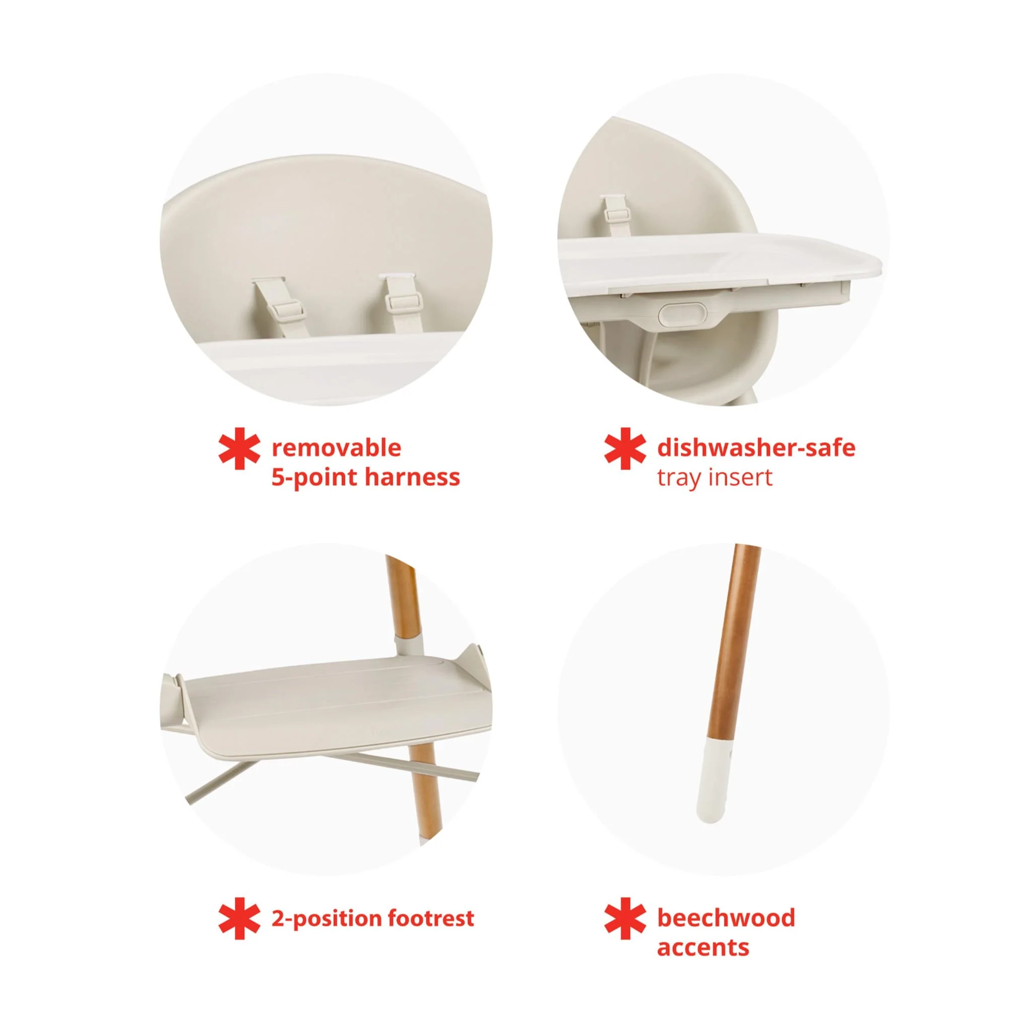 Chaise Haute 4-en-1 - Avoine - Image 2