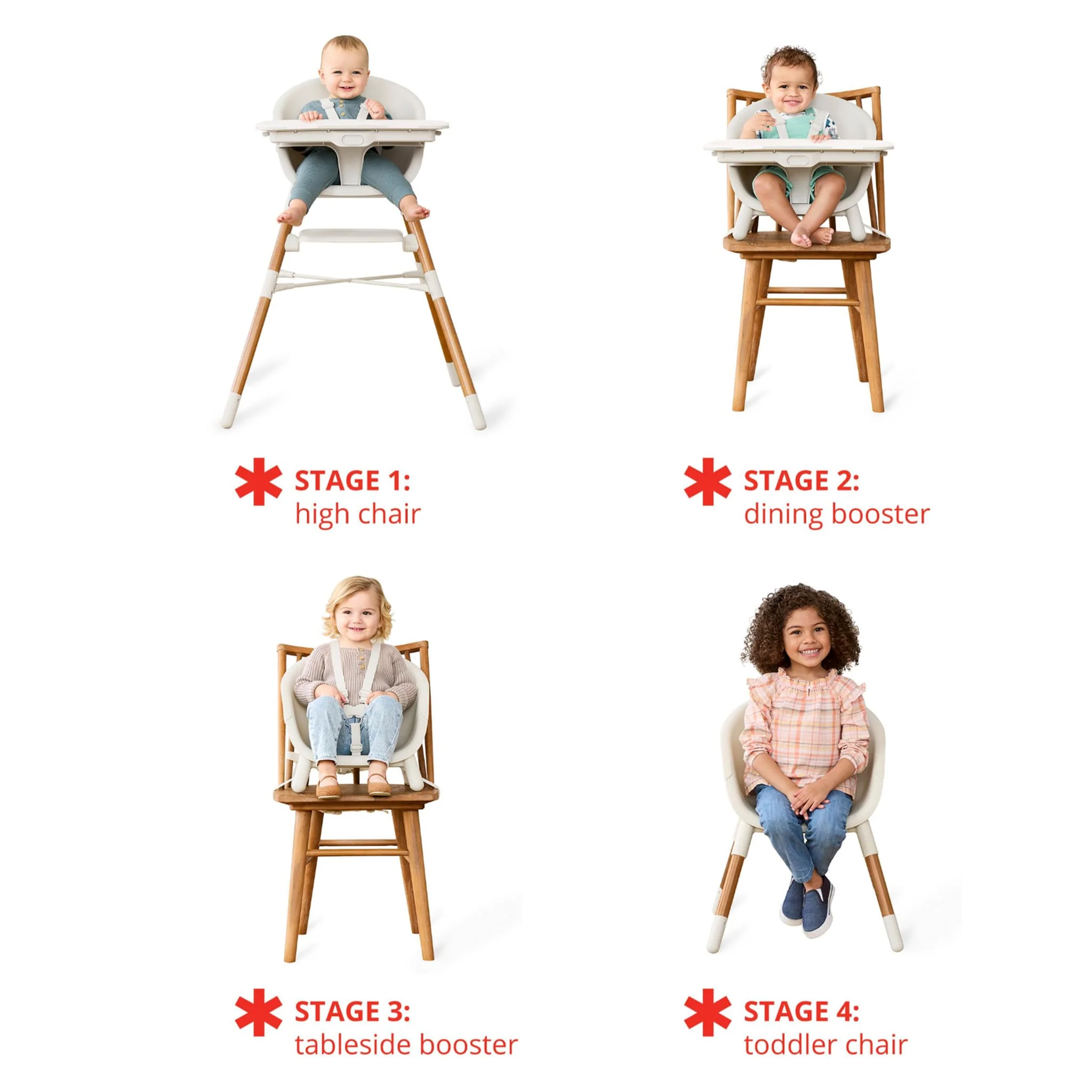 Chaise Haute 4-en-1 - Avoine - Image 3