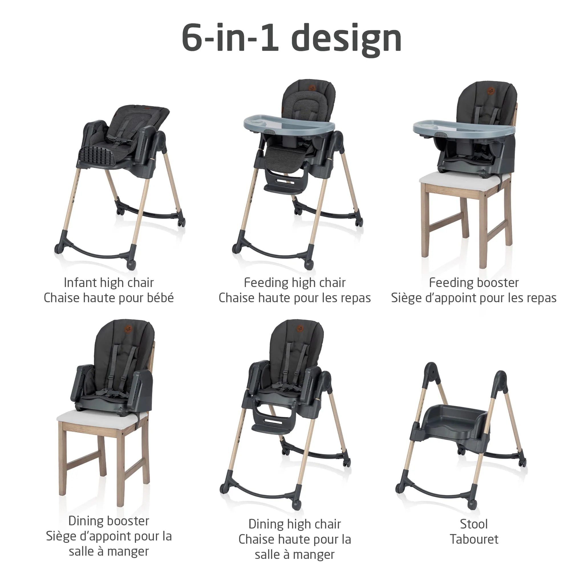 Chaise Haute Minla 6-en-1 - Beyond Graphite - Image 2