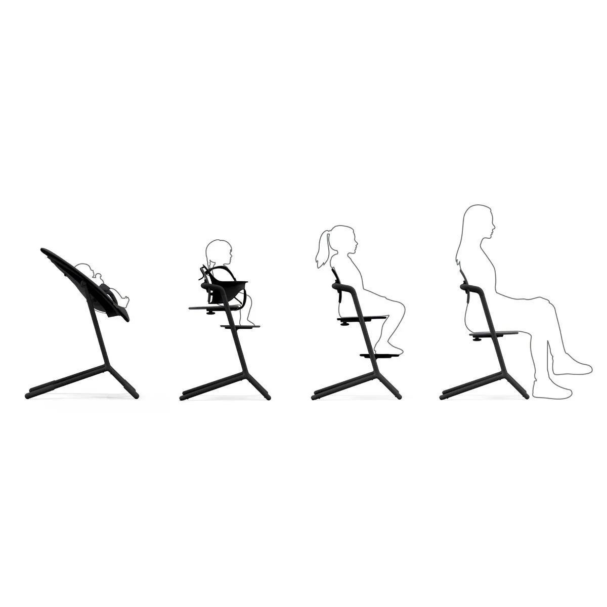 Chaise Haute 3-en-1 Lemo - Noir - Image 9